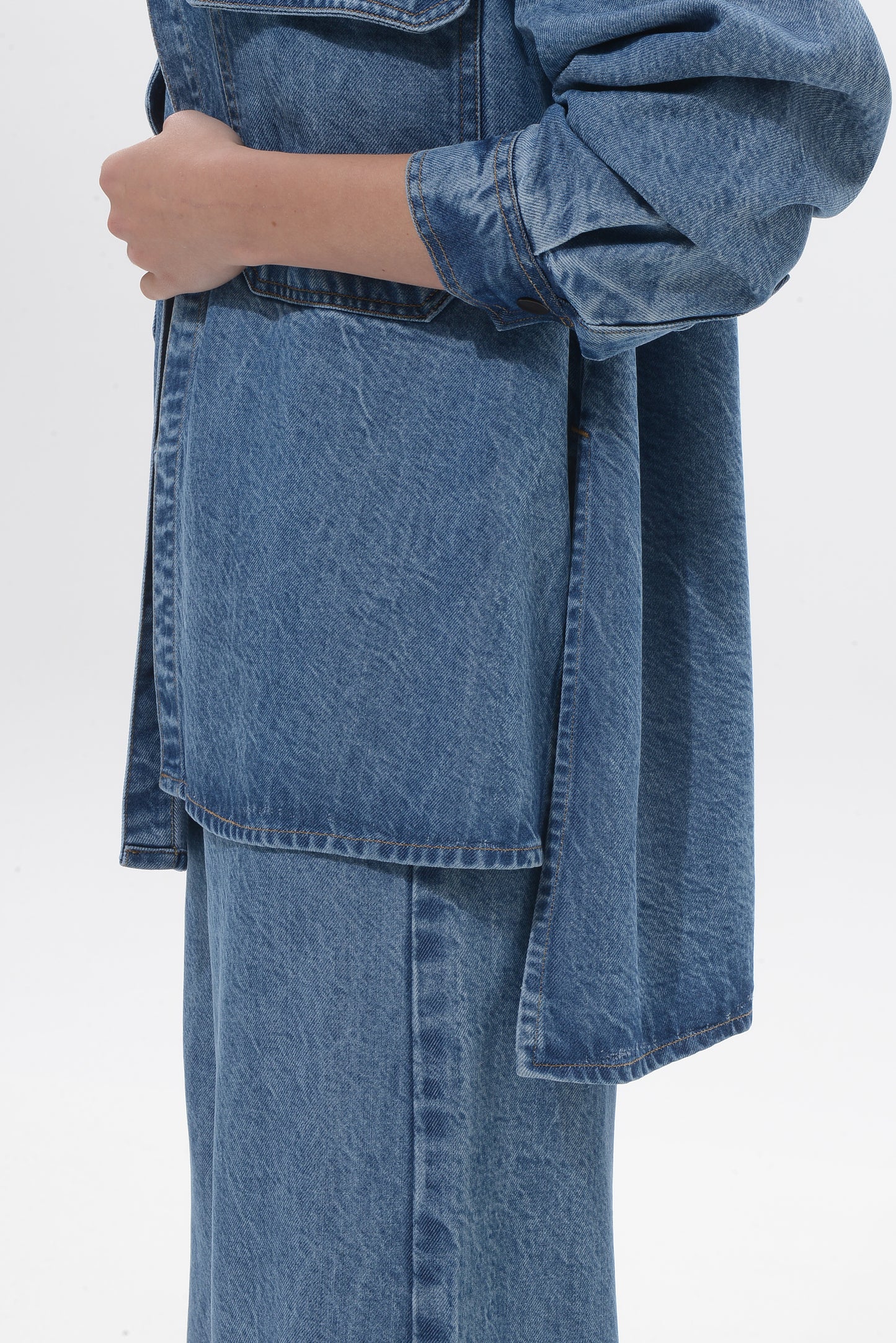 Veronica Mid Blue Tencel Jacket