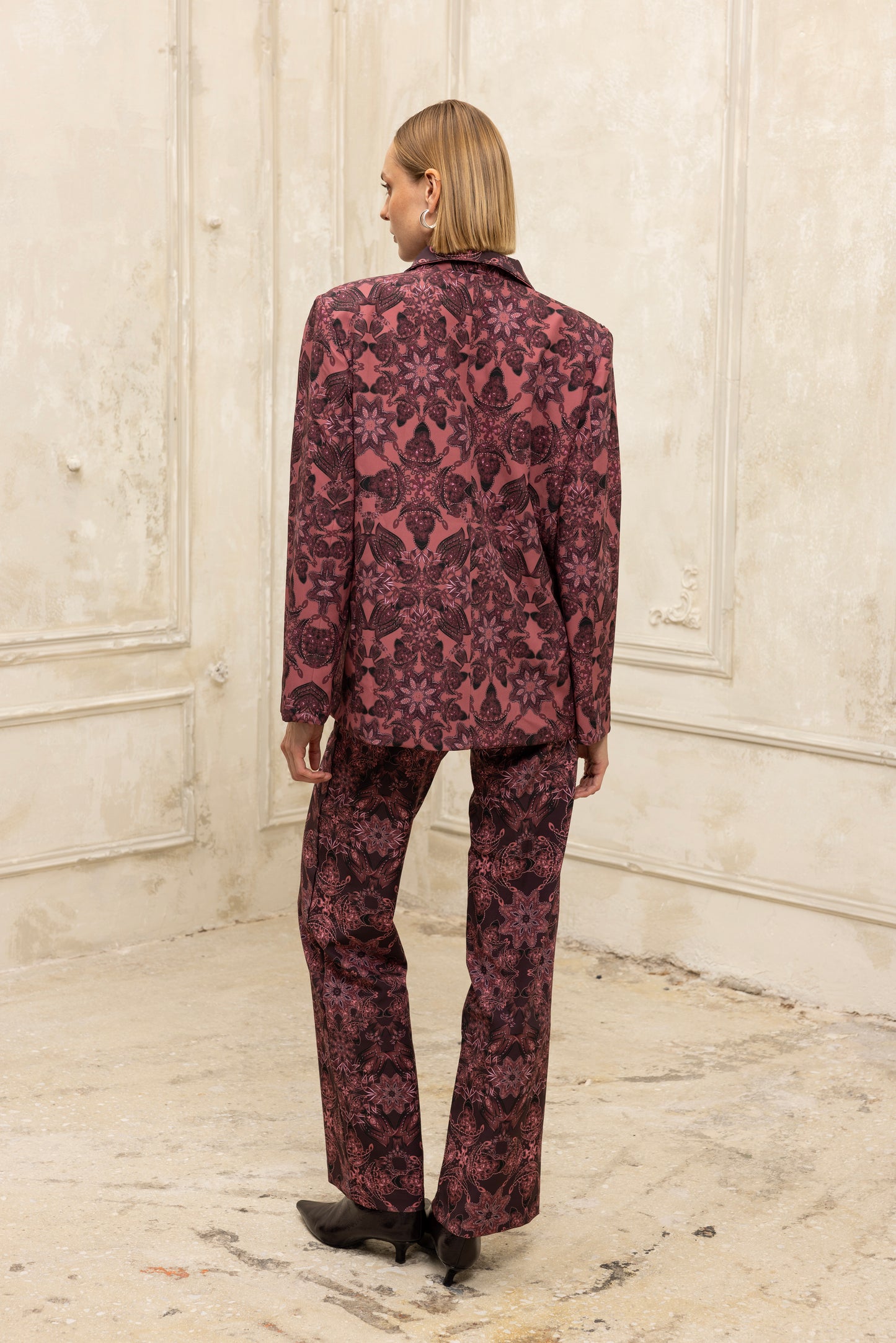 Caleidoscope Lace Blazer double faced mauve