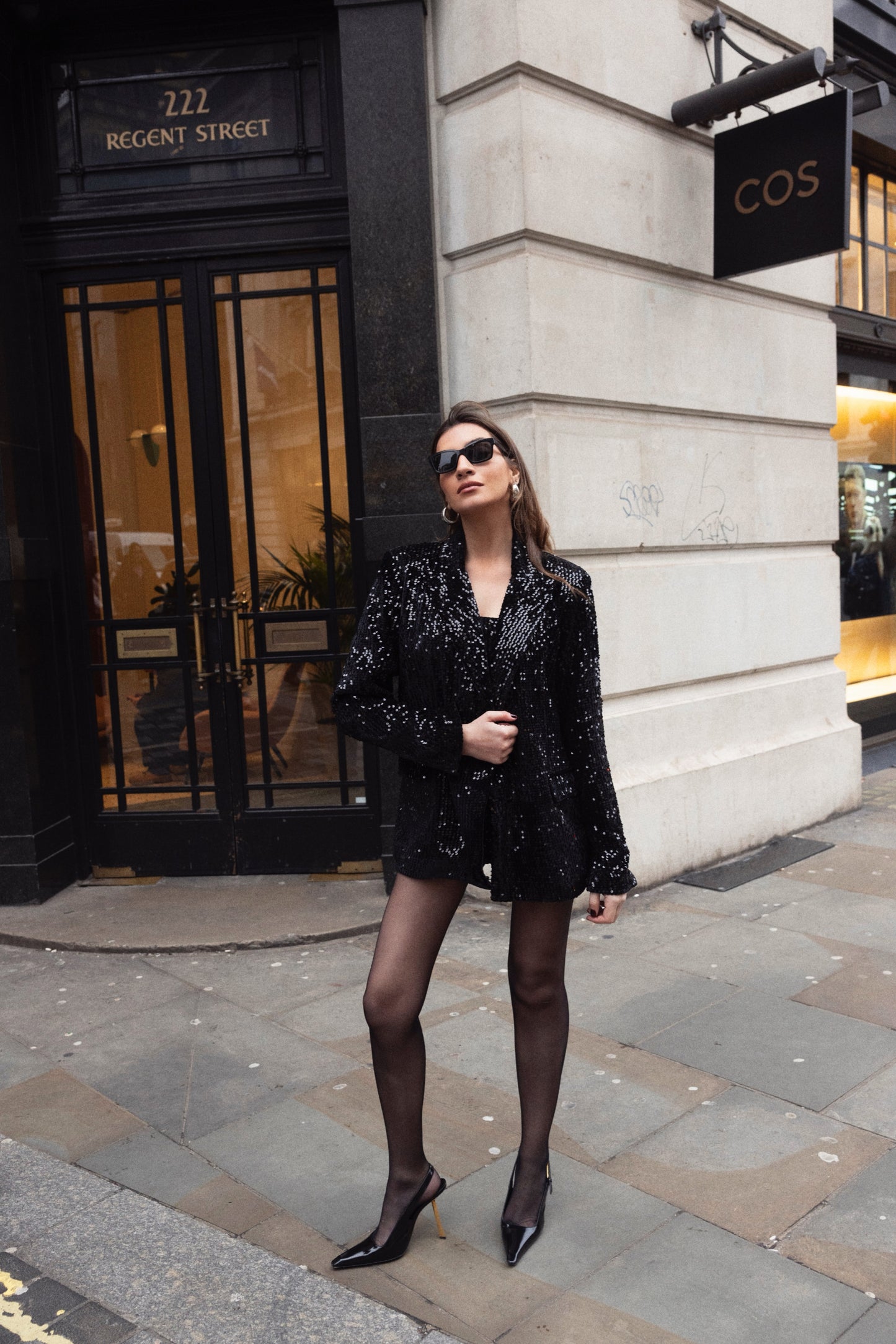 Sequin Black Blazer