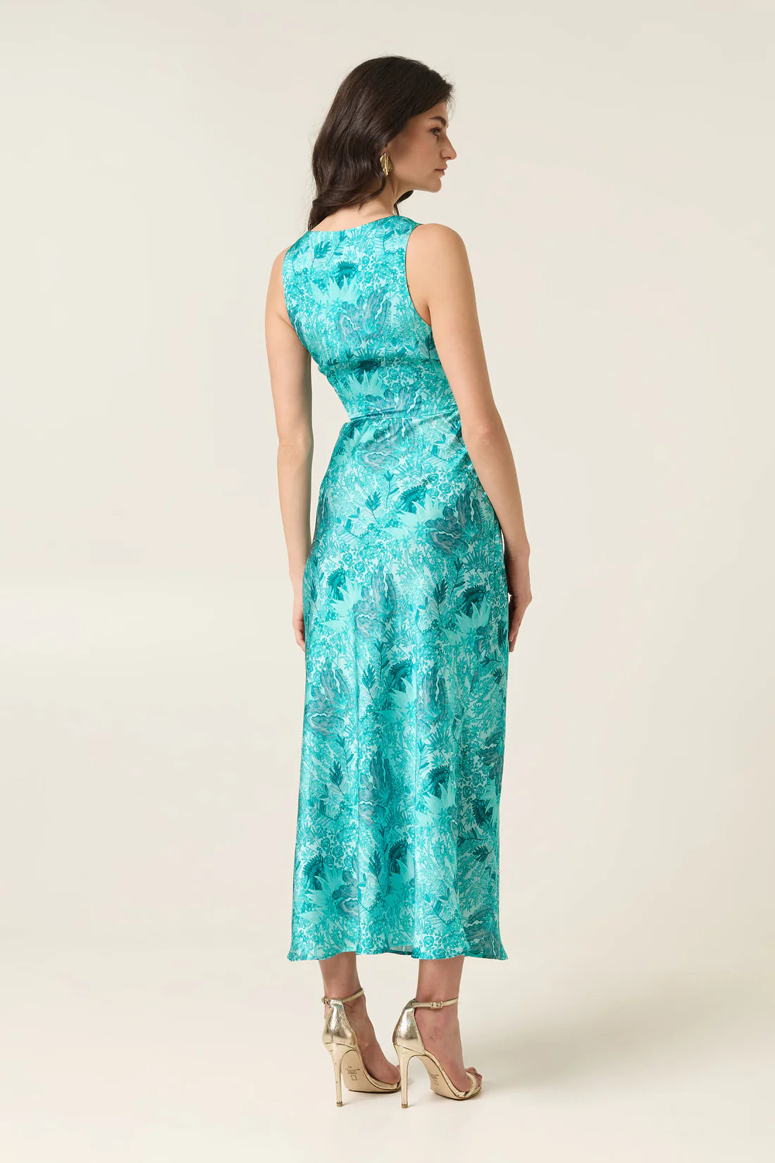 SERAFINA MIDI SATIN DRESS