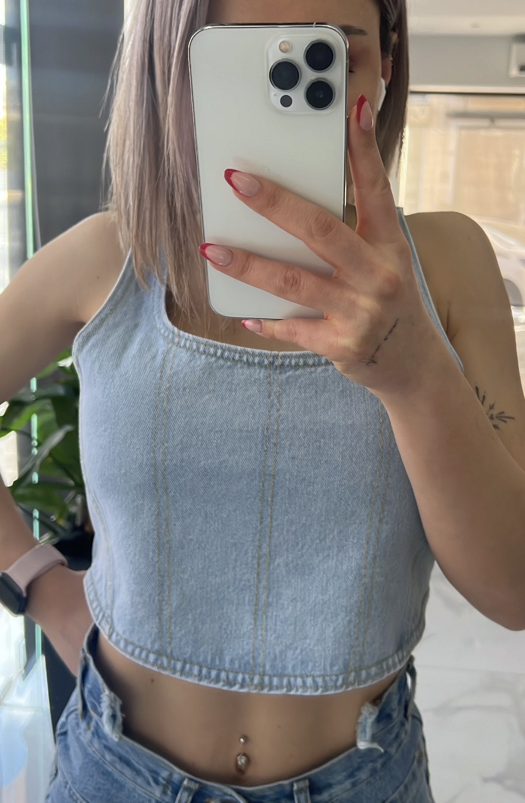 Luissa Denim Top (light blue)