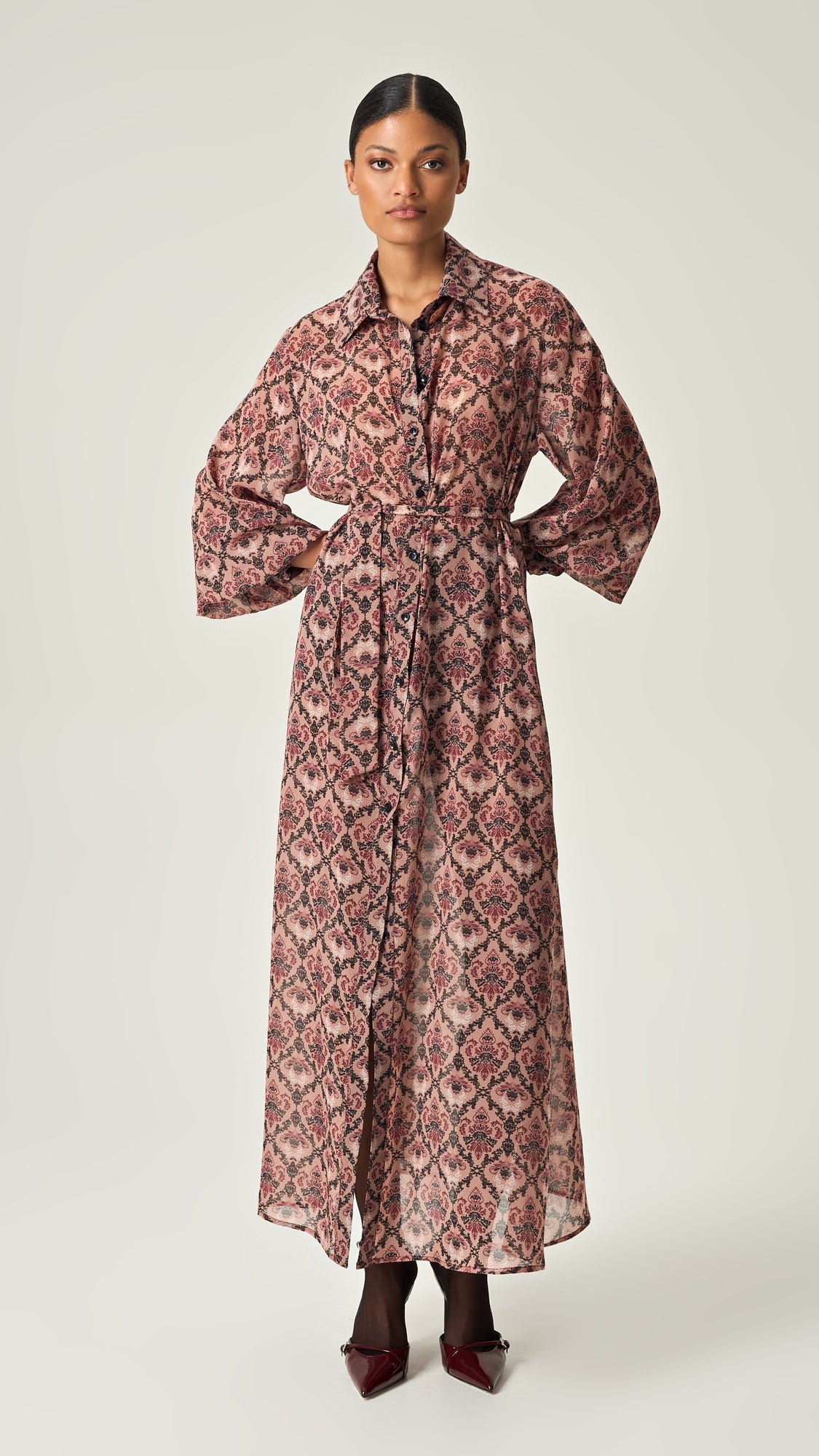 VINTAGE ROSEWOOD SHIRTDRESS