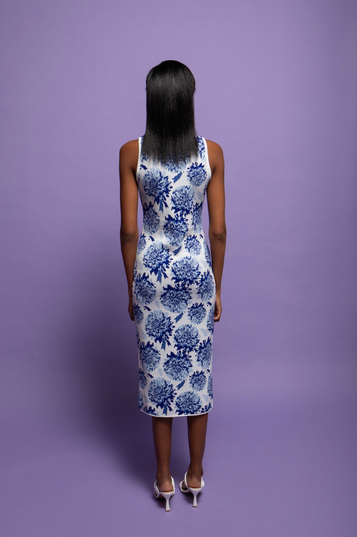 ARIANA KNITTED JACQUARD MIDI DRESS