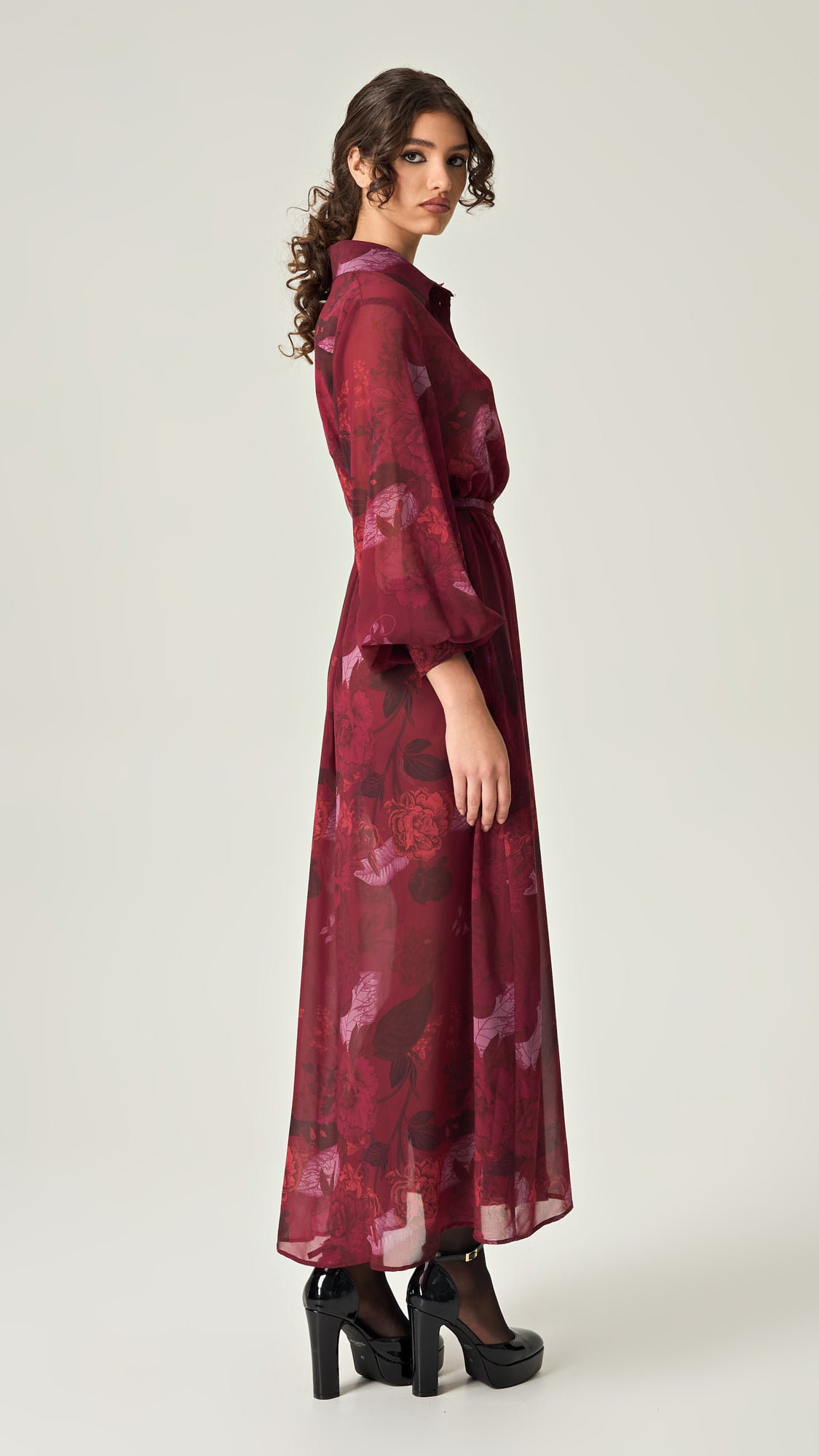CRIMSON ALLURE SHIRTDRESS