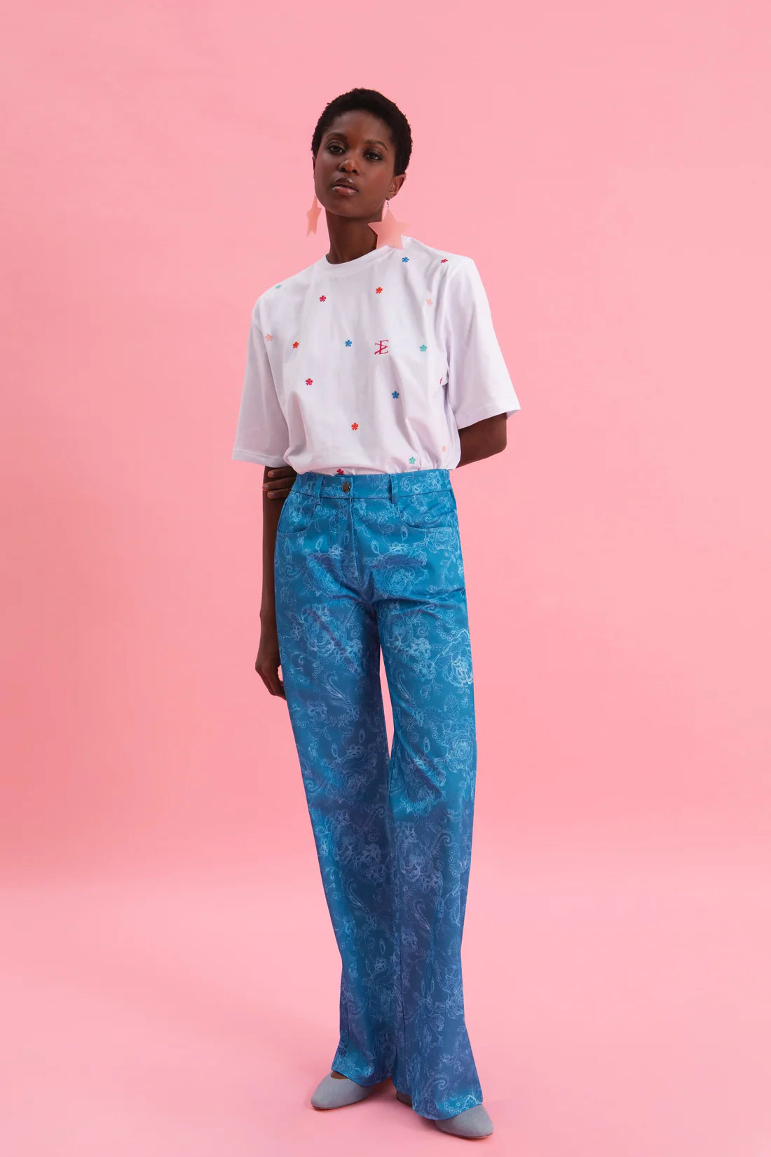 AQUATIC ELEGANCE 100% COTTON PANTS