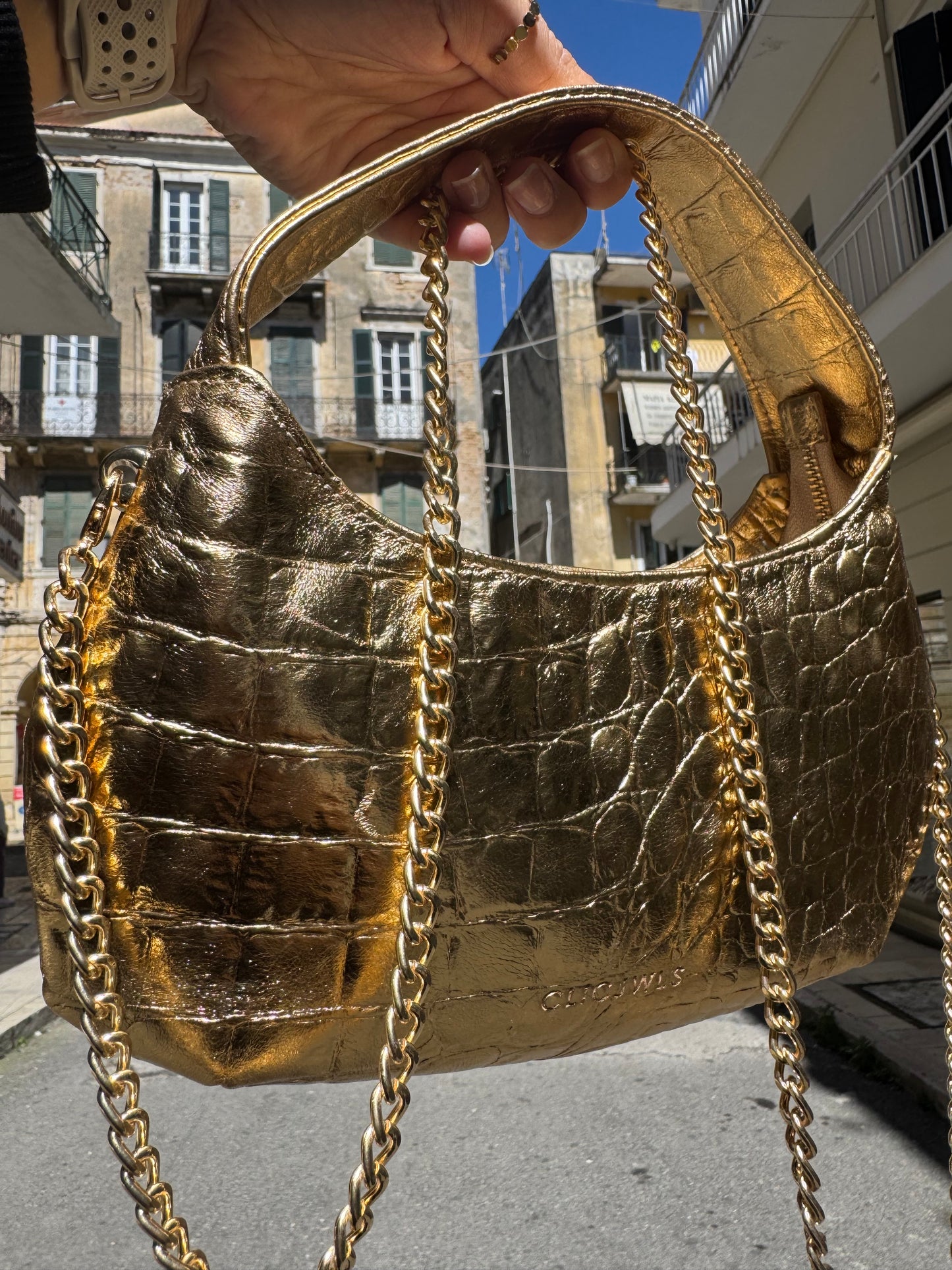CANDY MINI (gold croco genuine leather)