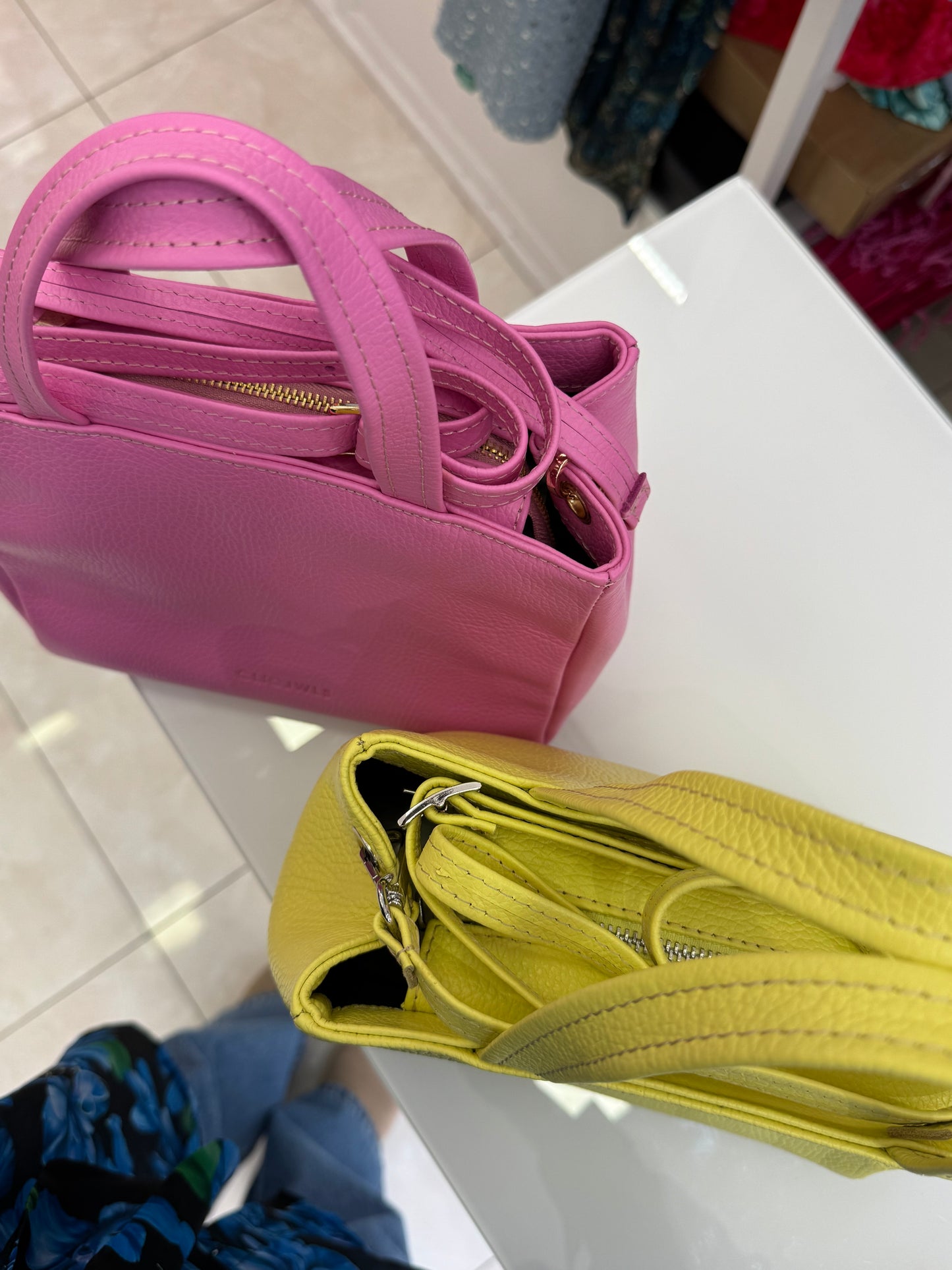 GRACE MINITOTE (Fuchsia dolaro genuine leather)