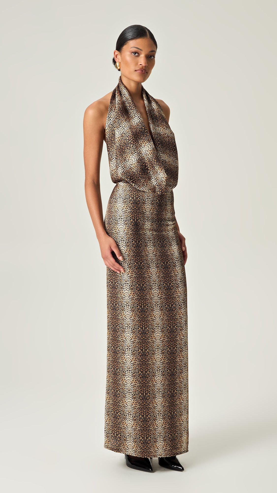 FIERCE ELEGANCE MAXI SATIN DRESS