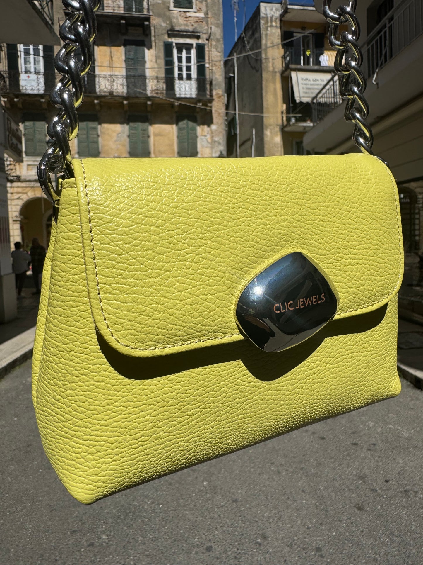 MAYA MINIBAG (Yellow dolaro genuine leather)