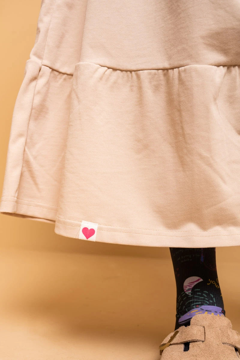 Noelia Frill Dress Claim Your Space Sugar Φούτερ Φόρεμα με Ζώνη Petit Boutik