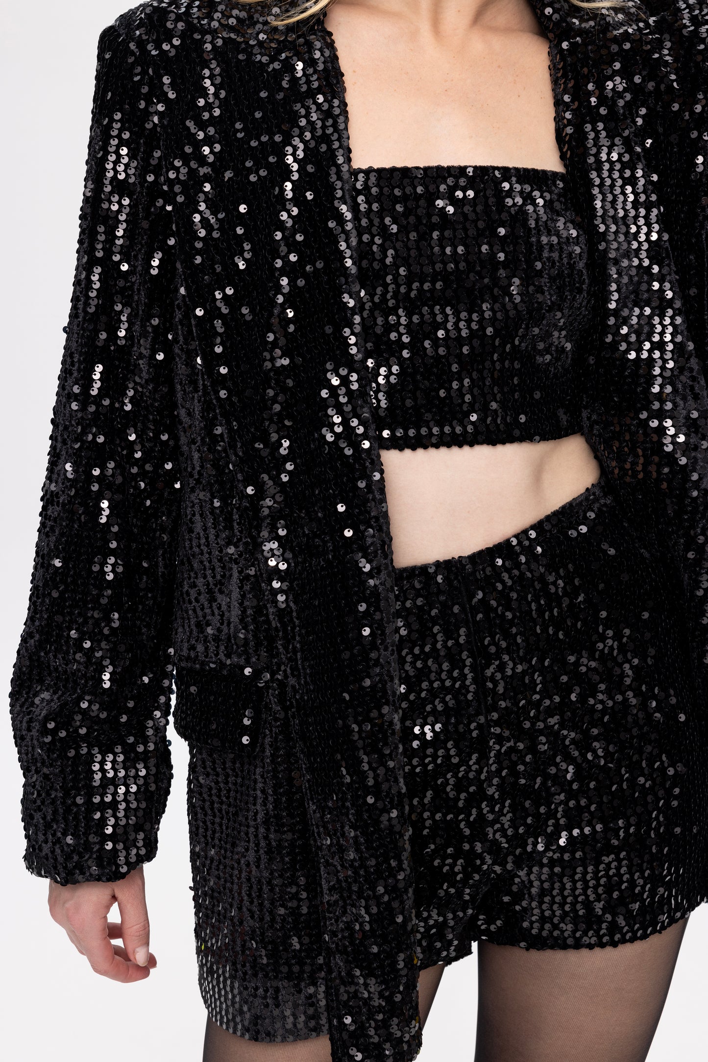 Sequin Black Blazer