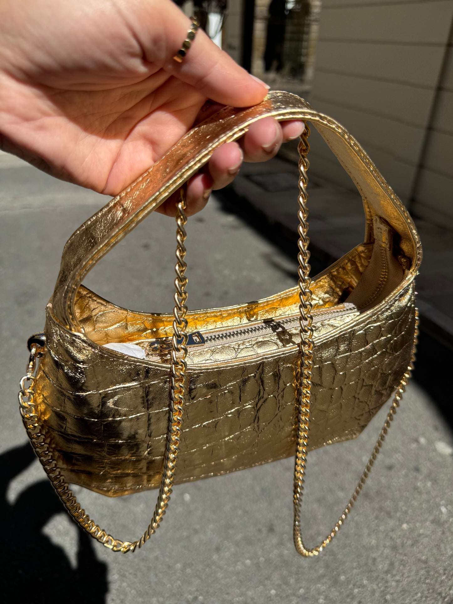 CANDY MINI (gold croco genuine leather)