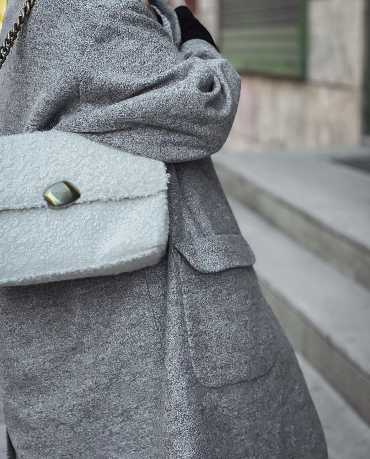 Ciara Large Teddy Bag - Beige