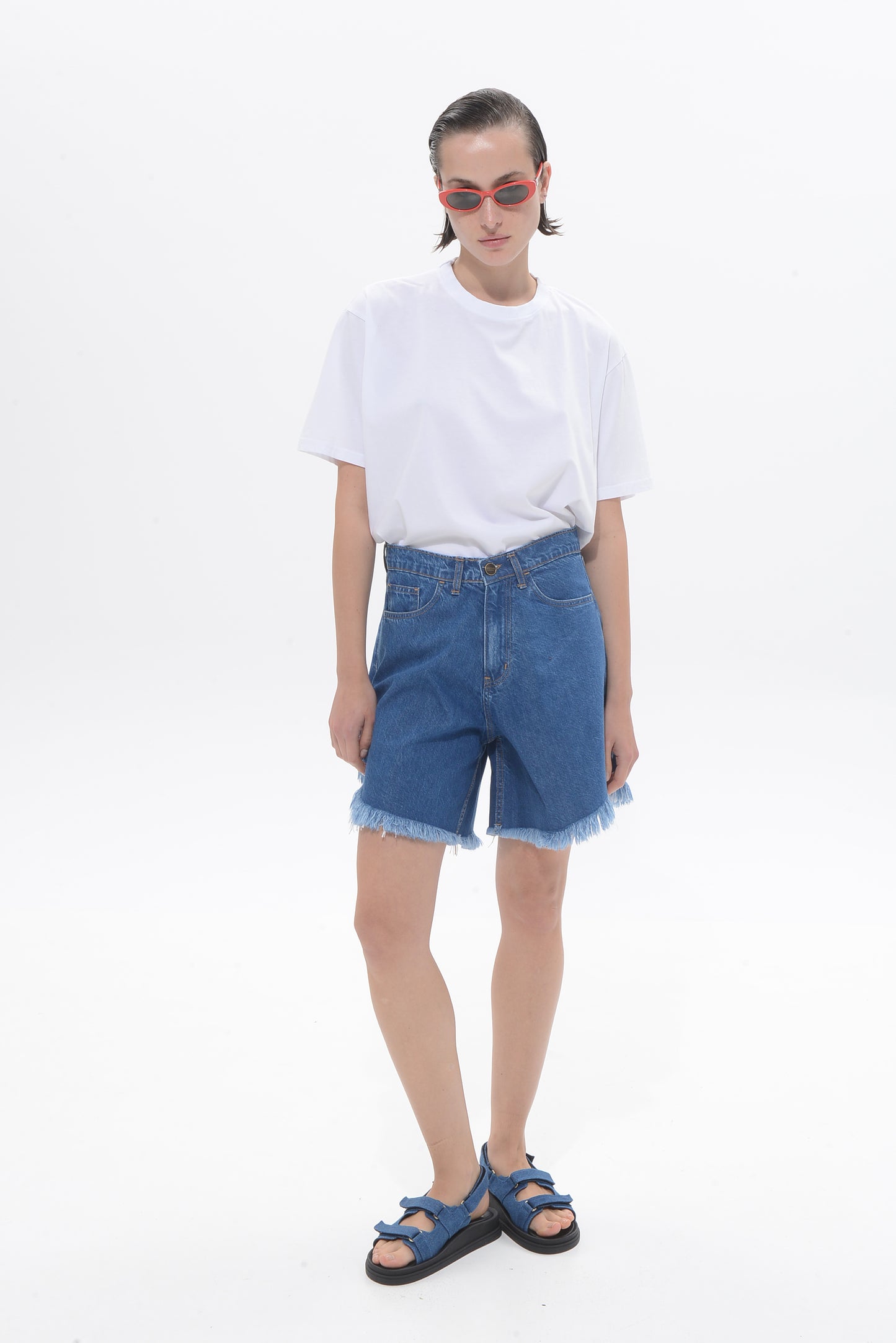 Domna Mid Blue Bermuda