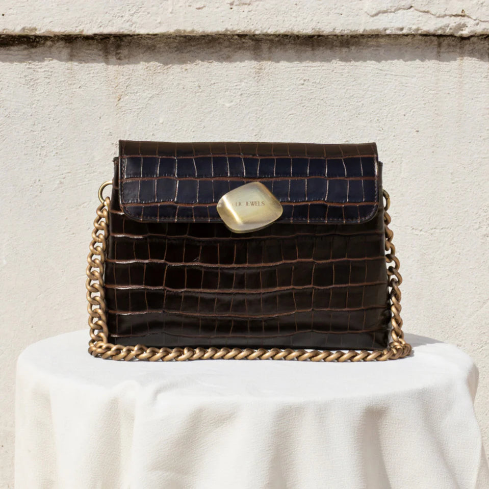 DONNA MEDIUM (brown croco genuine leather)