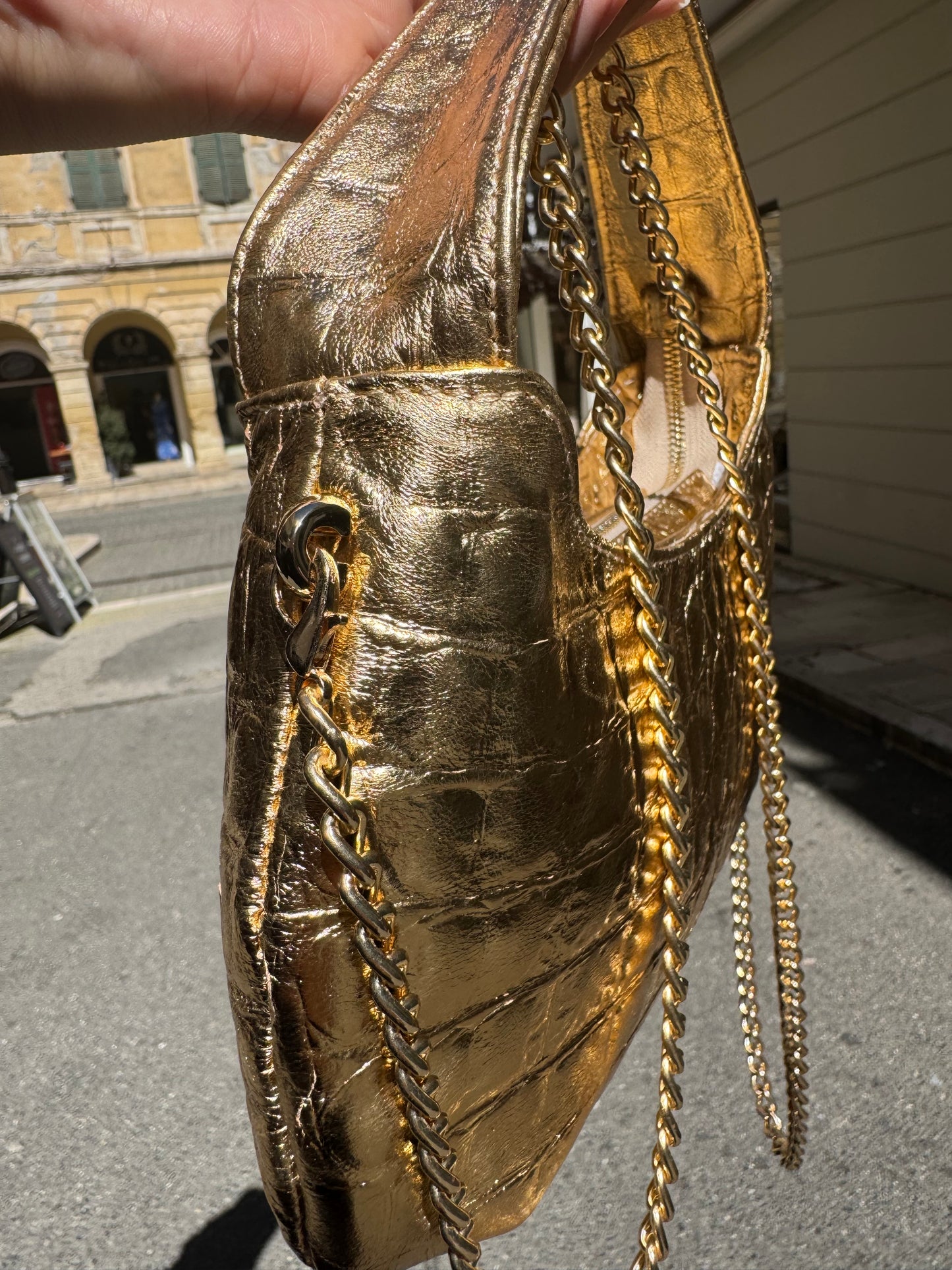 CANDY MINI (gold croco genuine leather)