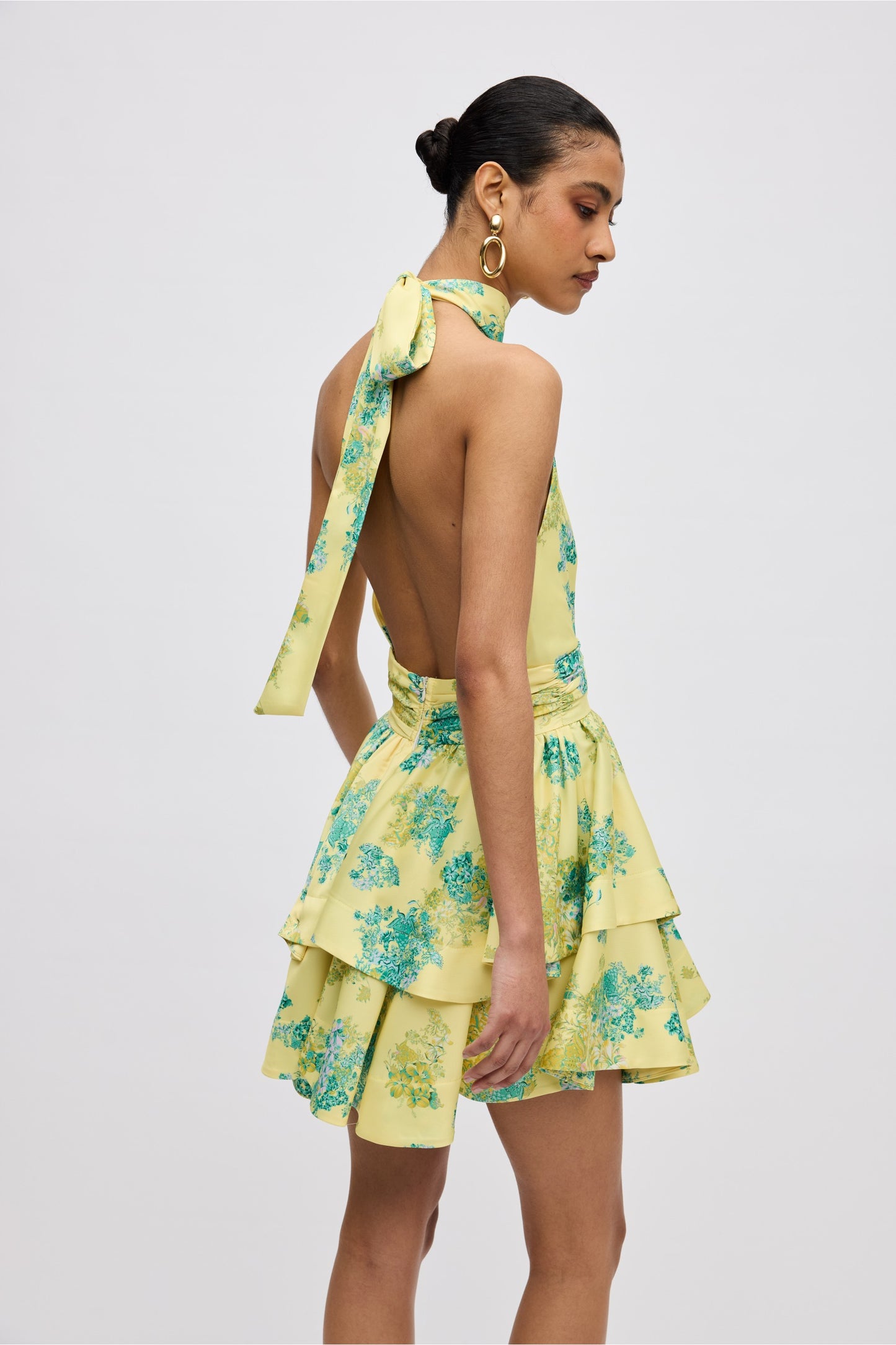 LIME MINI HALTERNECK DRESS