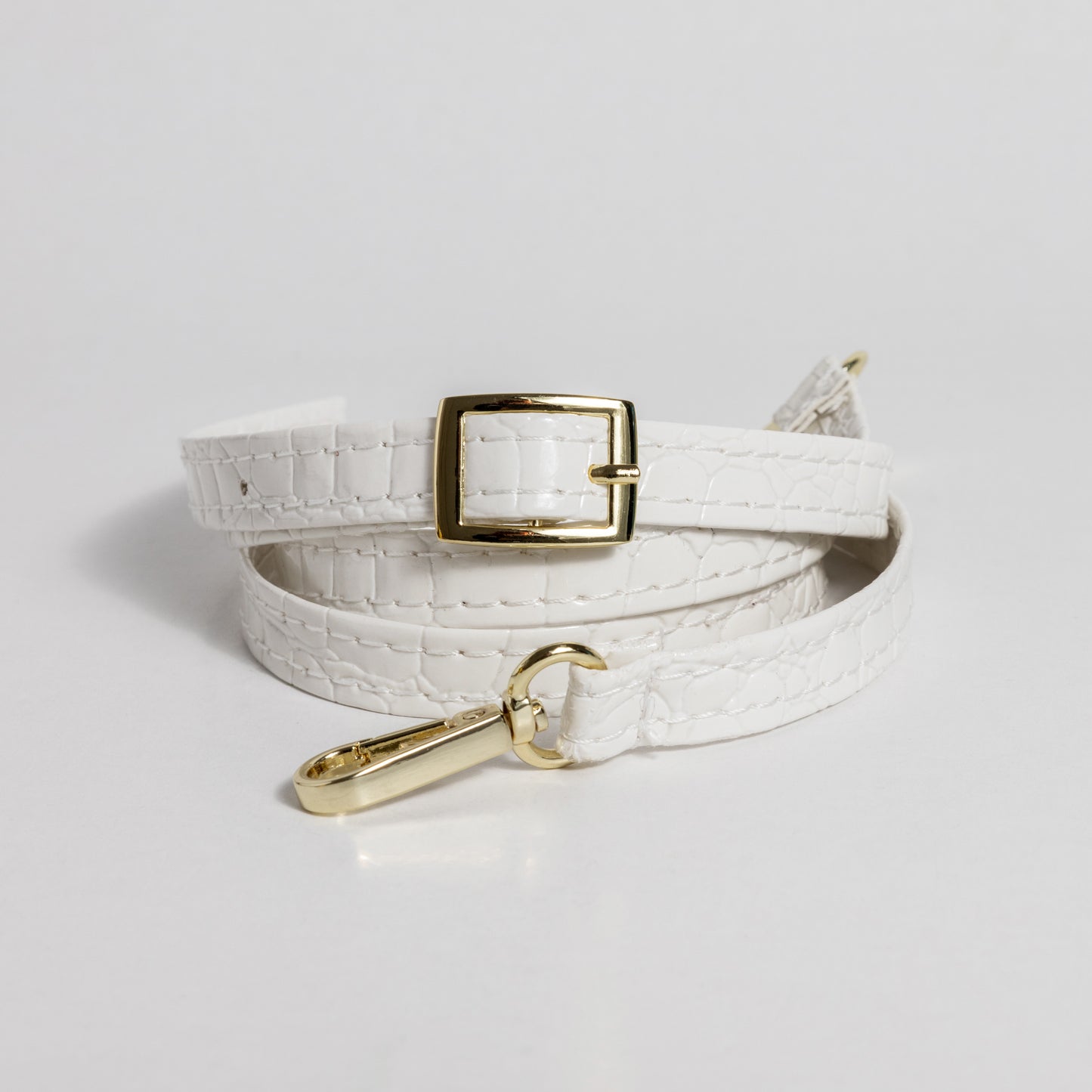 White Croco Medium Donna