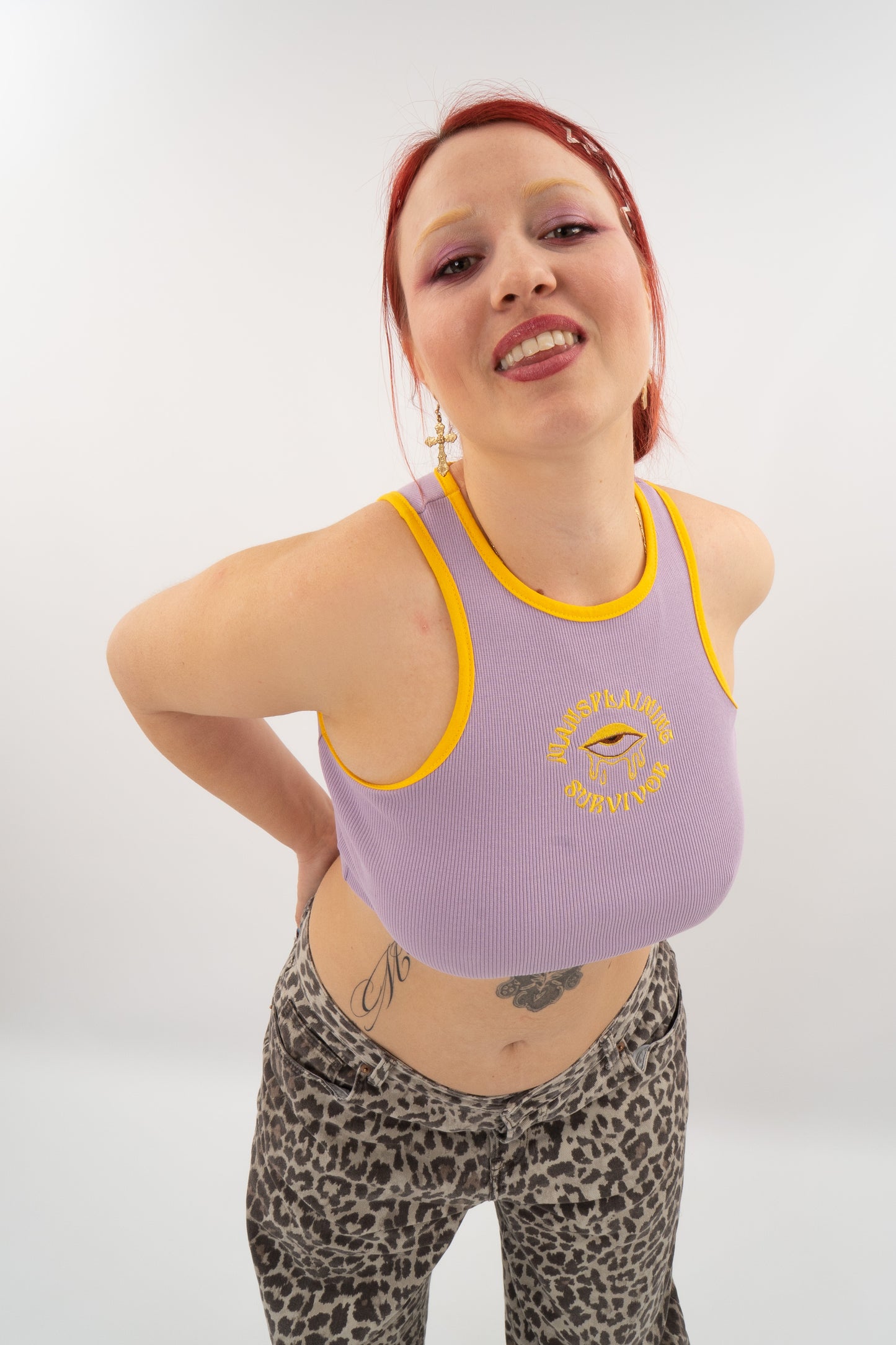 Mansplaining Survivor - Crop Tank Top