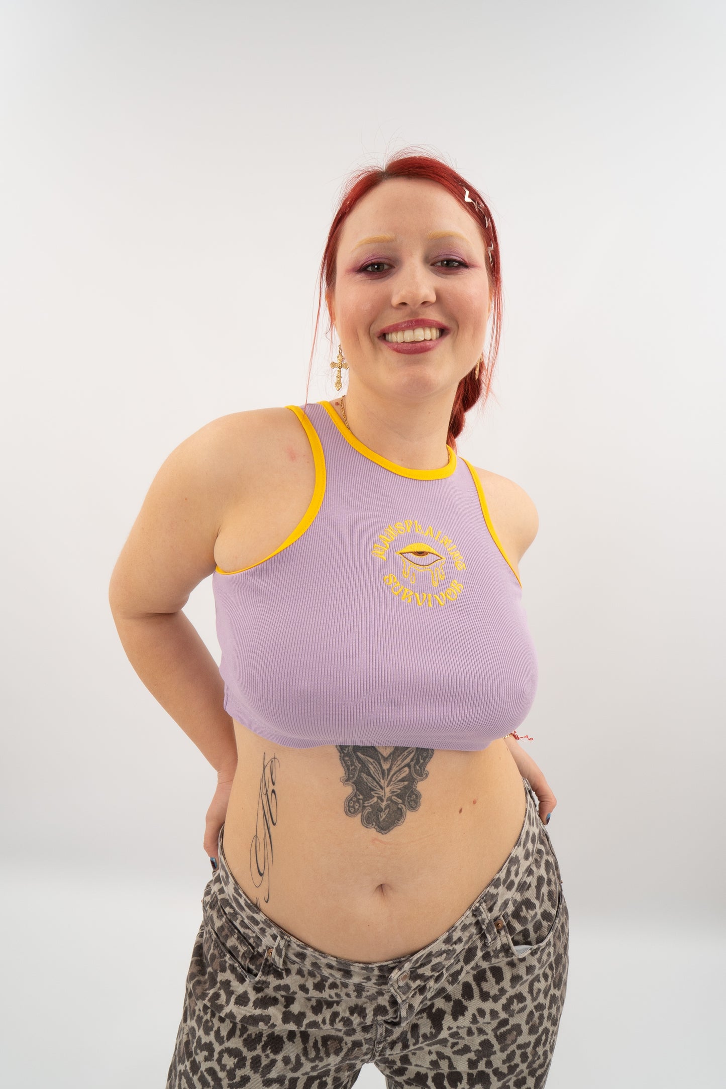 Mansplaining Survivor - Crop Tank Top