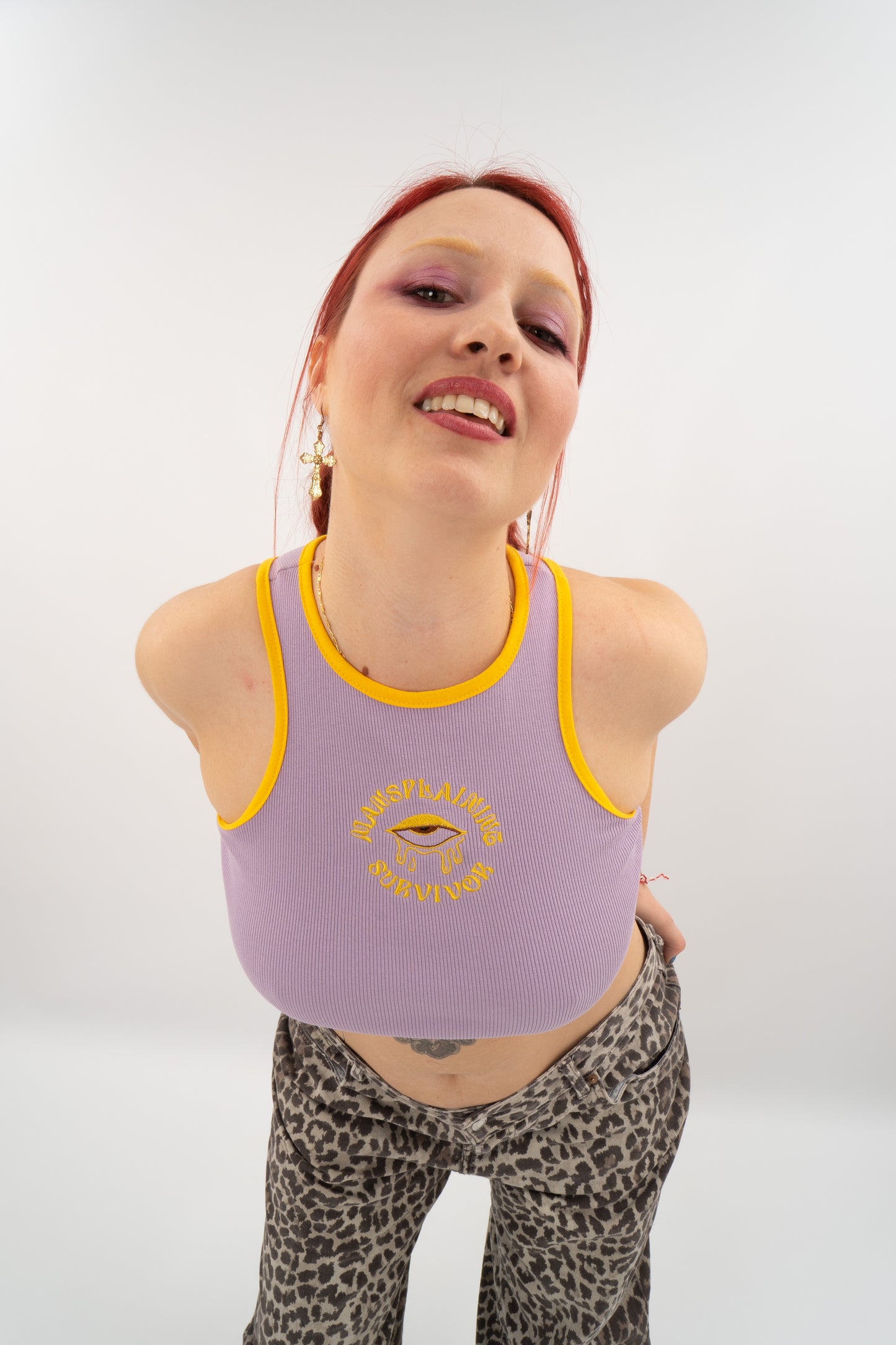 Mansplaining Survivor - Crop Tank Top
