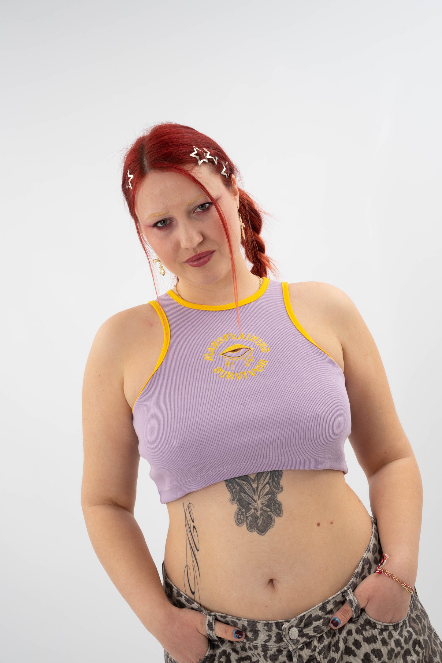 Mansplaining Survivor - Crop Tank Top