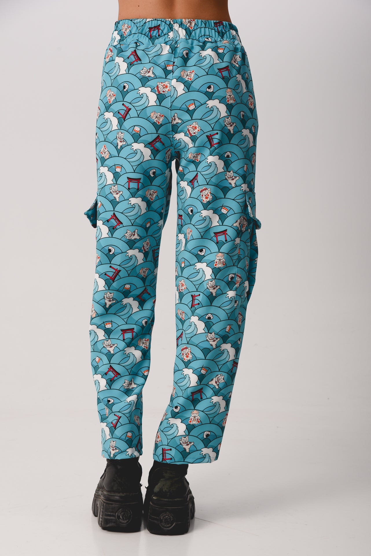 Maneki Neko - Print Cargo pants