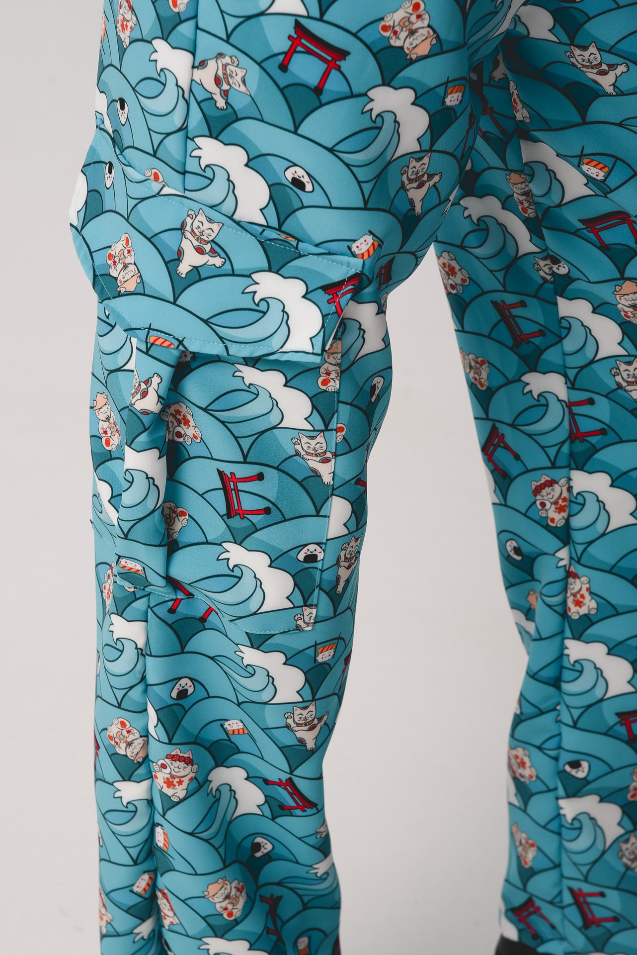 Maneki Neko - Print Cargo pants