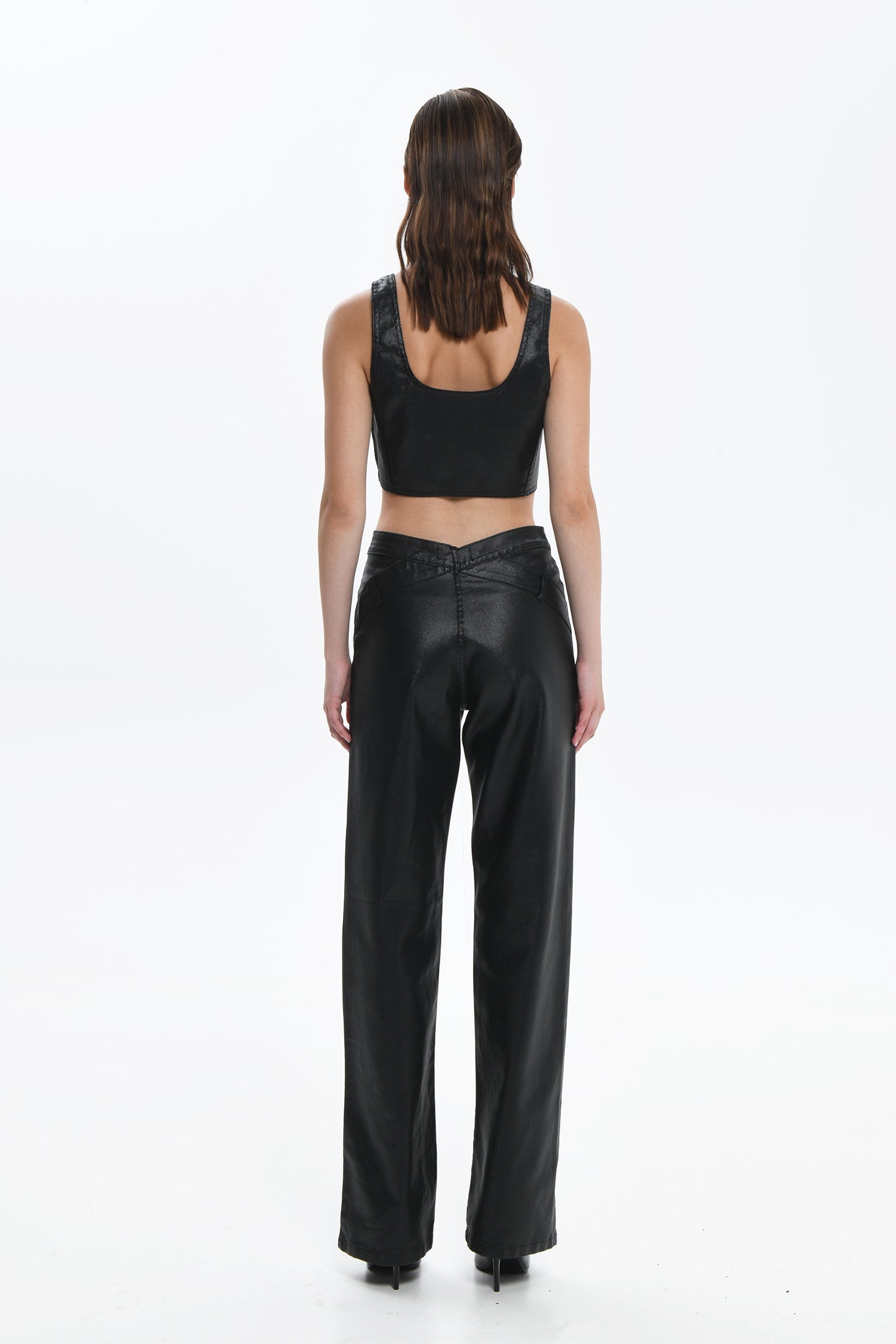 IFIGENIA FOIL BLACK DENIM PANTS