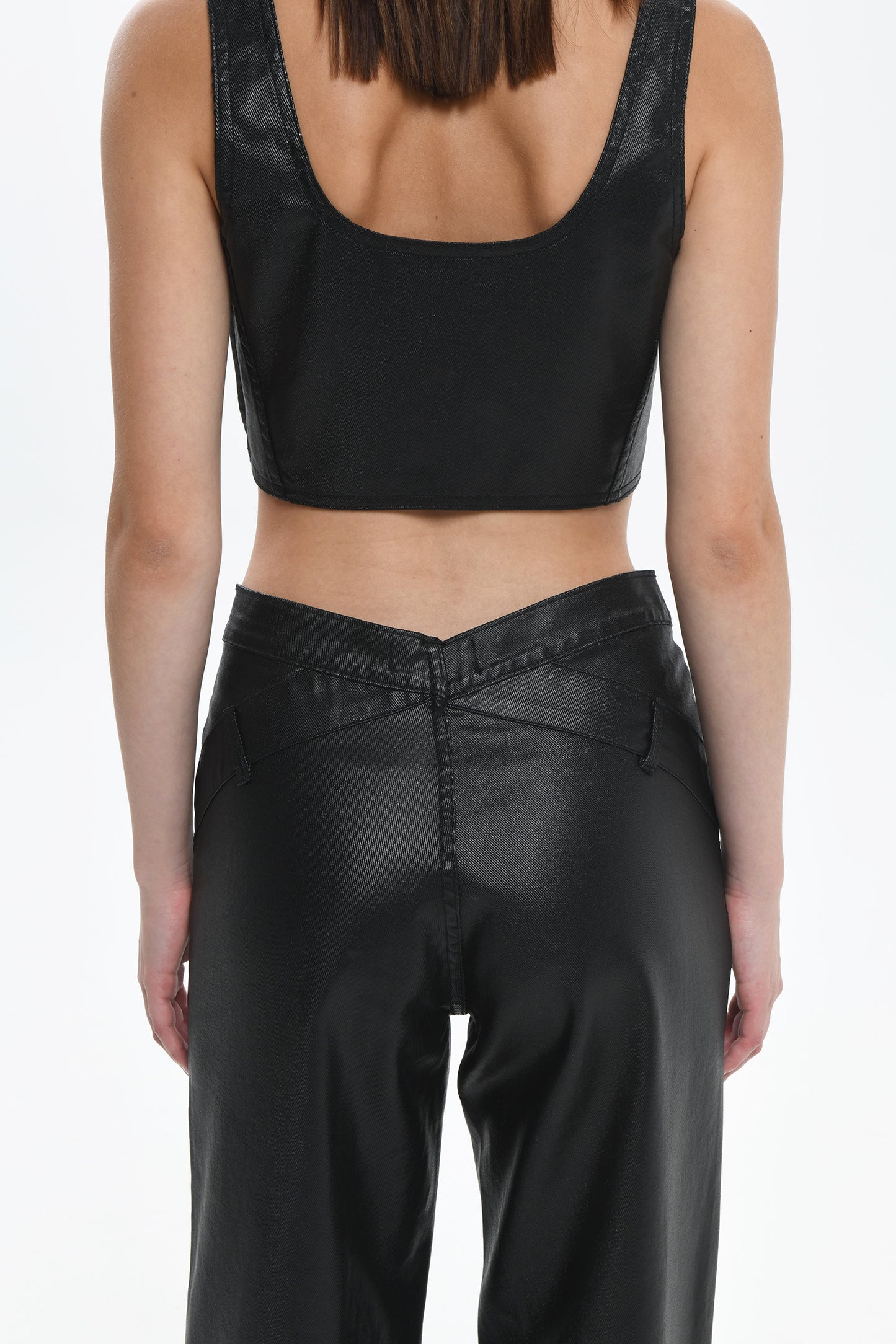 IFIGENIA FOIL BLACK DENIM PANTS