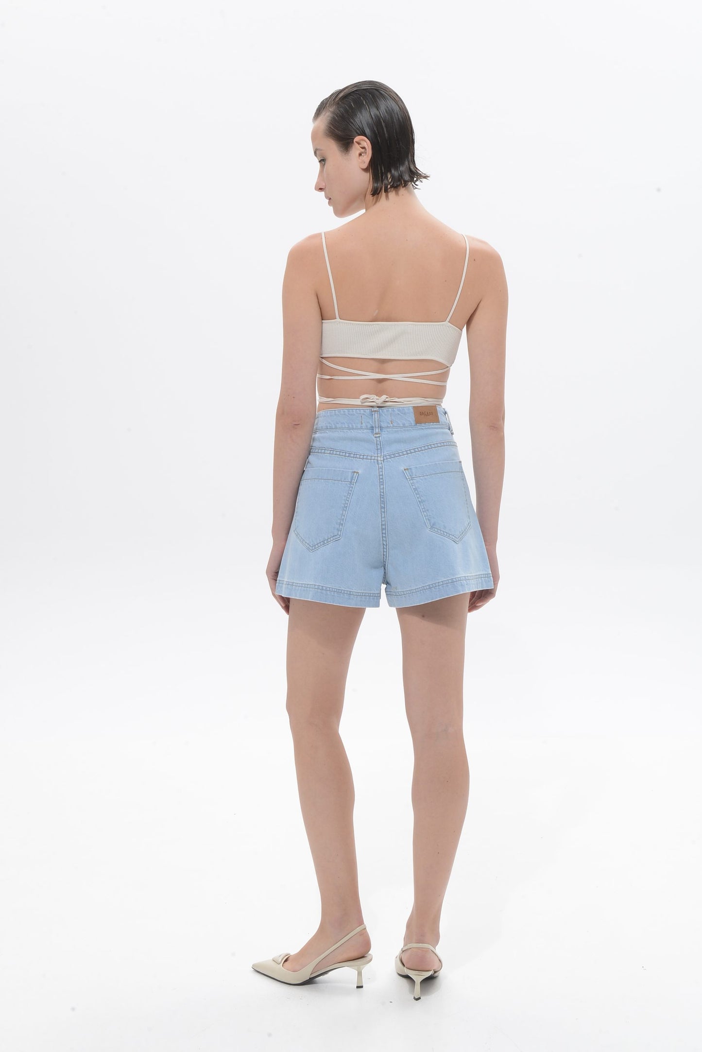 Britney Denim Shorts – Light Blue