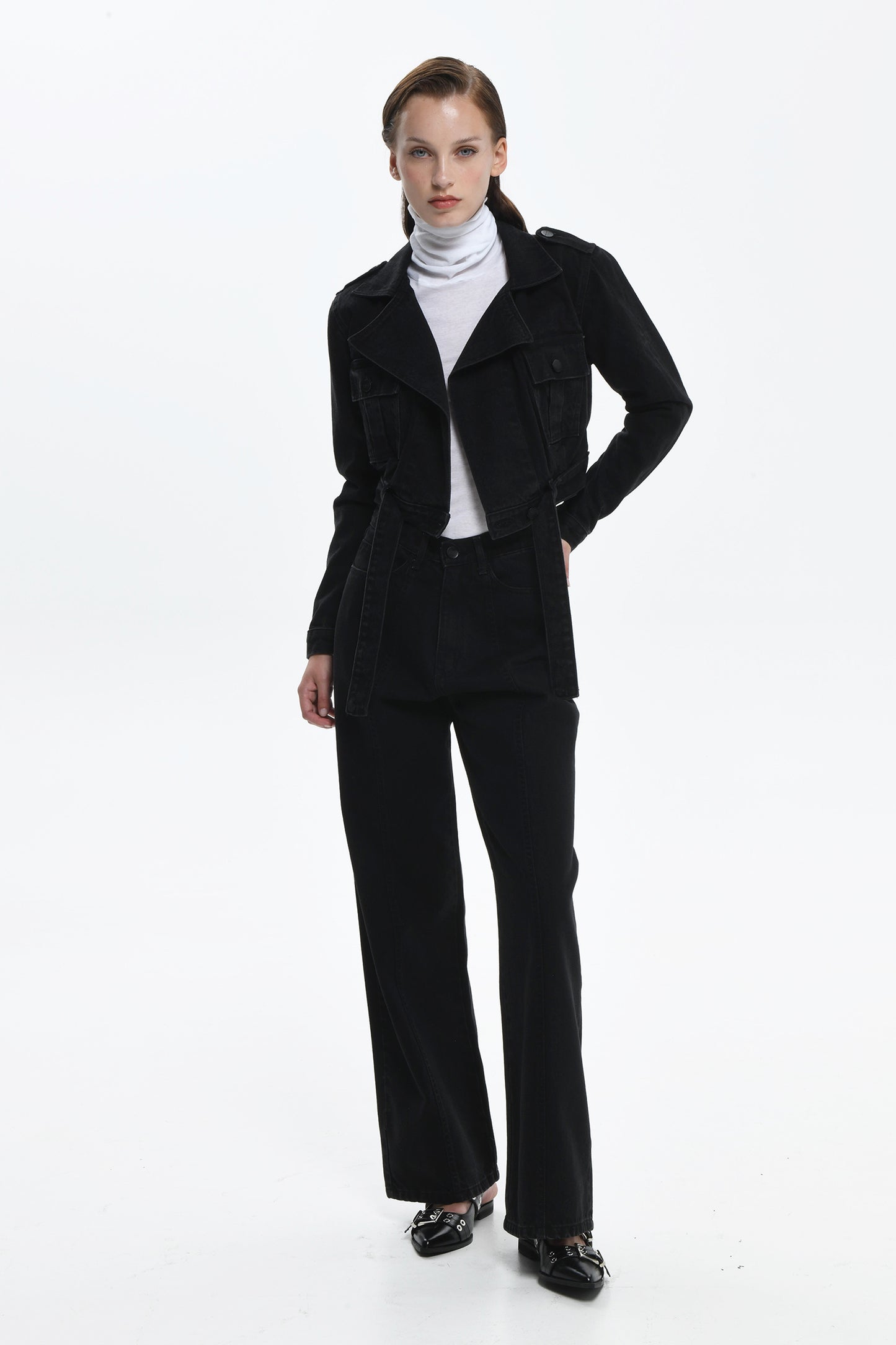 Melanie Denim Jacket - Black
