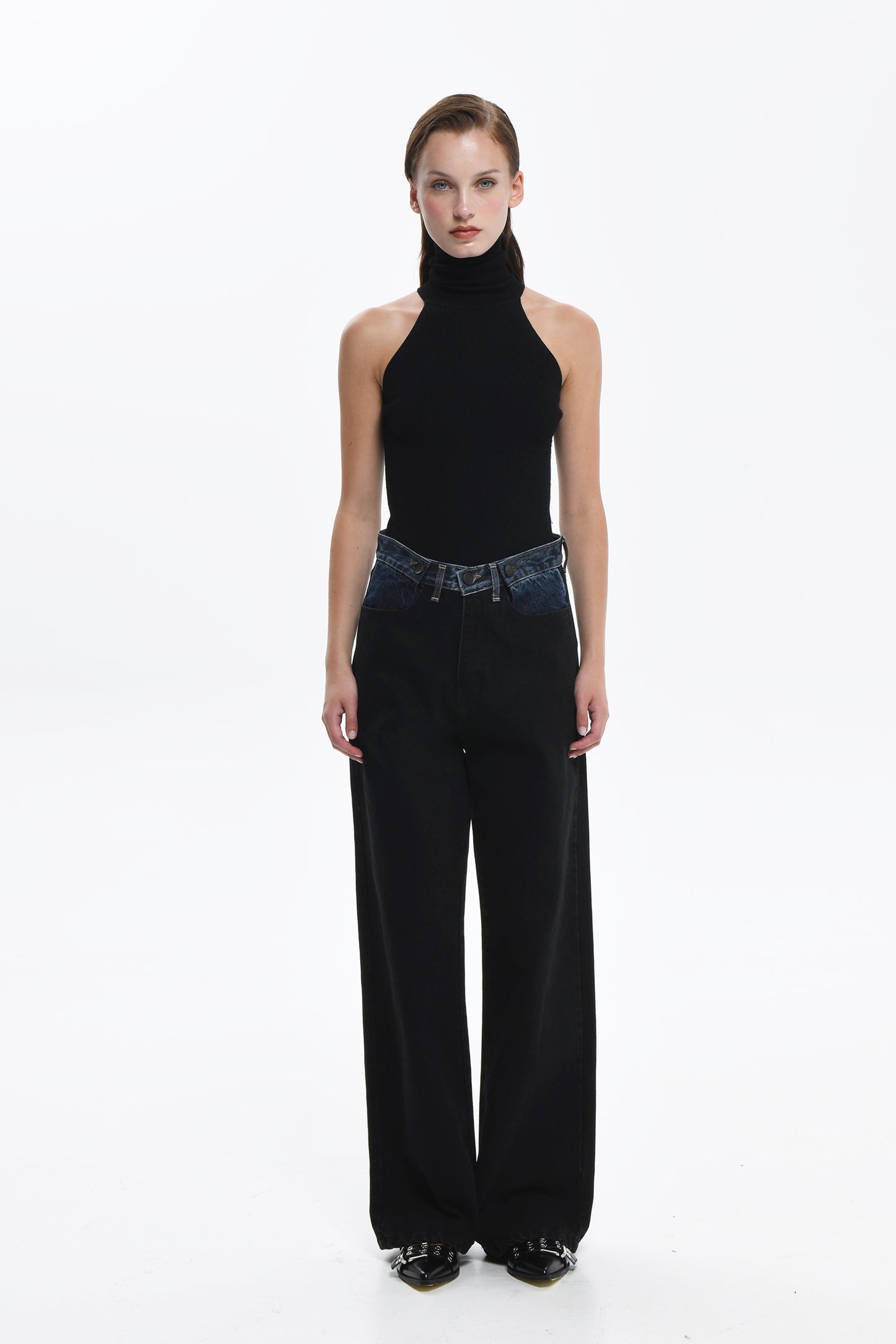 Ava Denim- BLACK/DARK BLUE