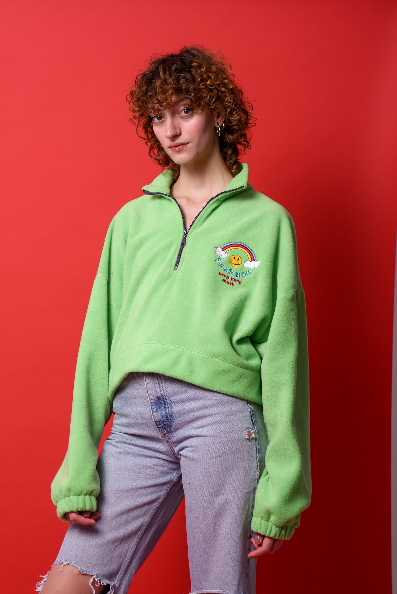 Fuck You Very Much - Half Zipped Fleece
