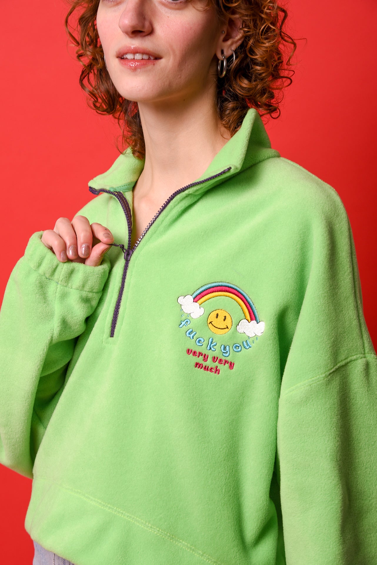 Fuck You Very Much - Half Zipped Fleece