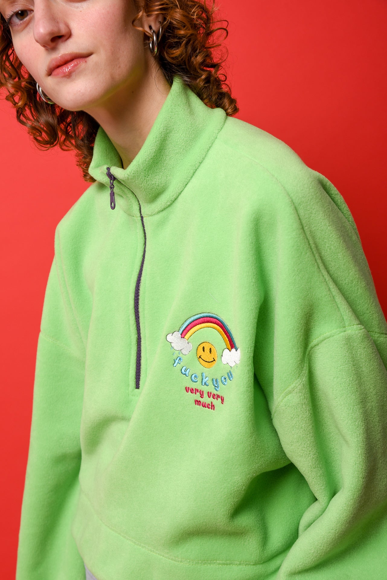 Fuck You Very Much - Half Zipped Fleece