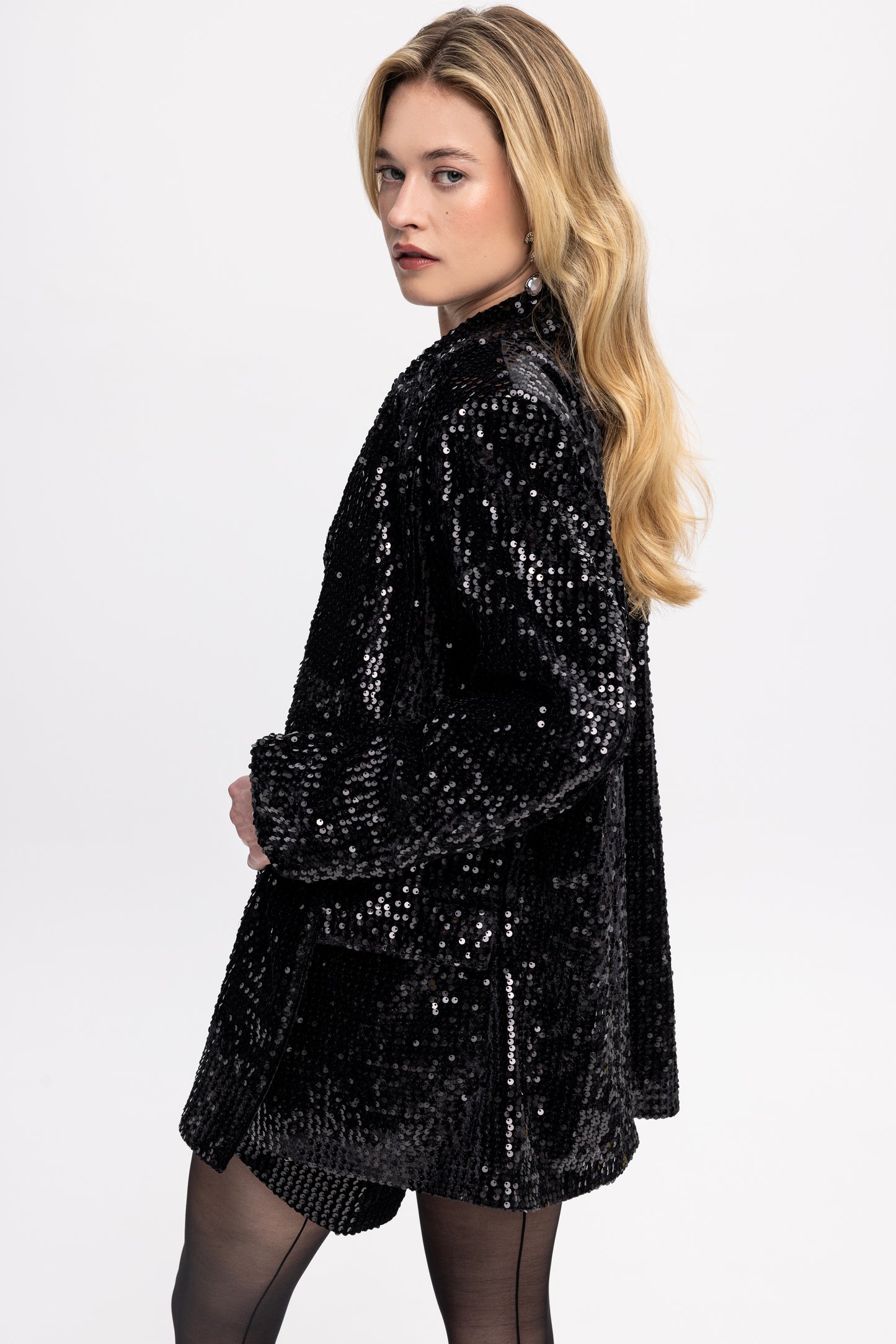 Sequin Black Blazer