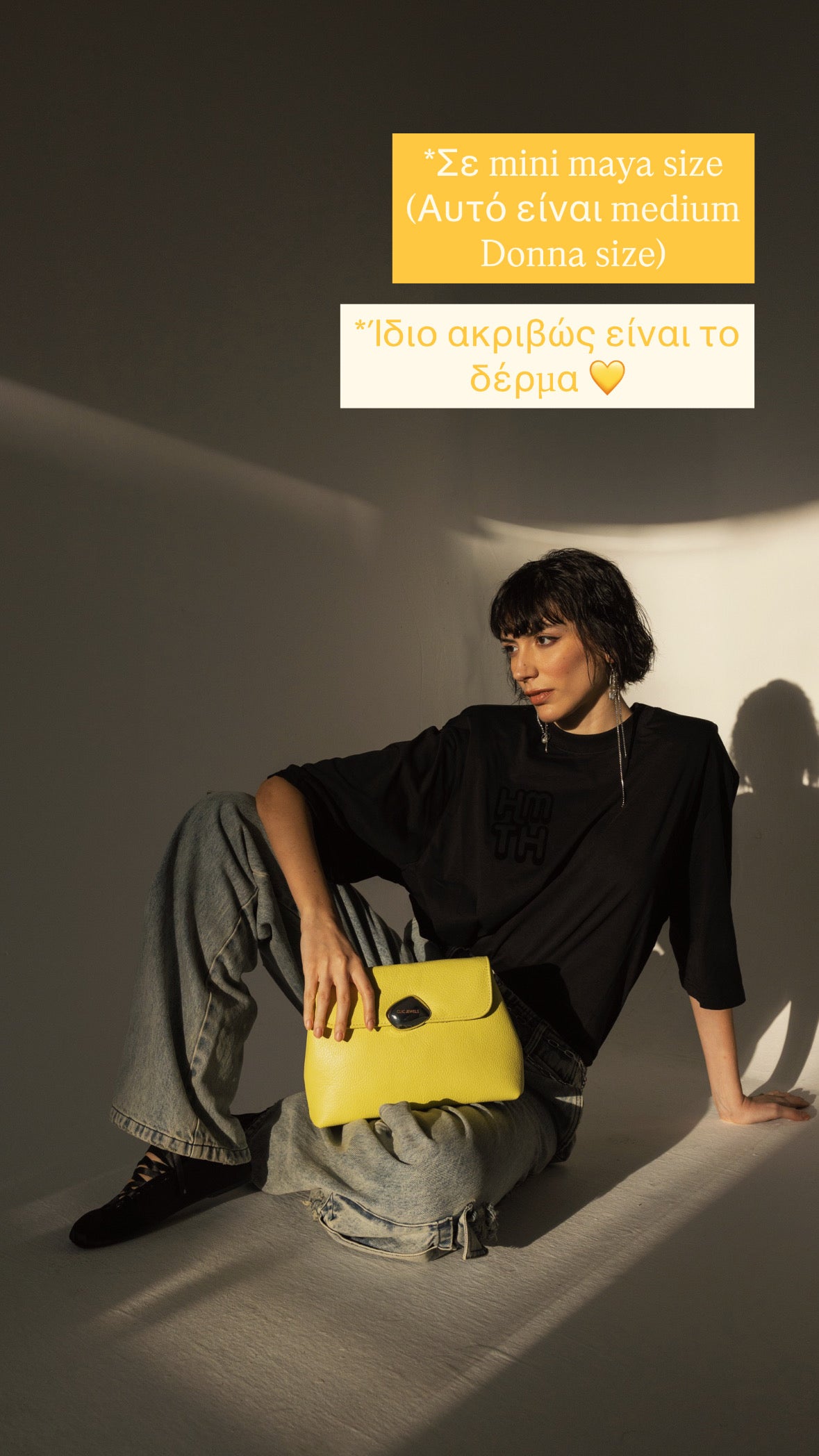 MAYA MINIBAG (Yellow dolaro genuine leather)