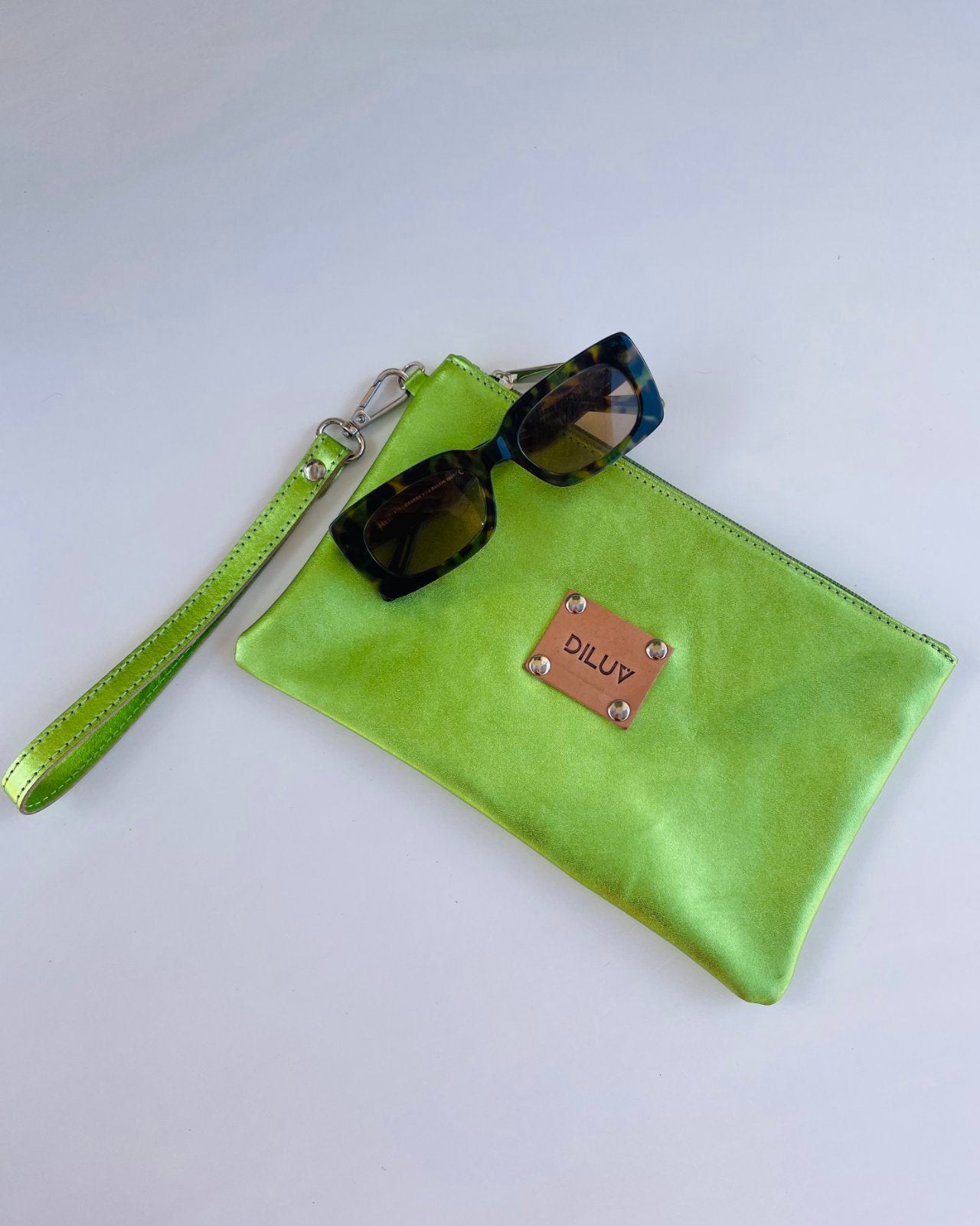 Lime Metalize Handbag