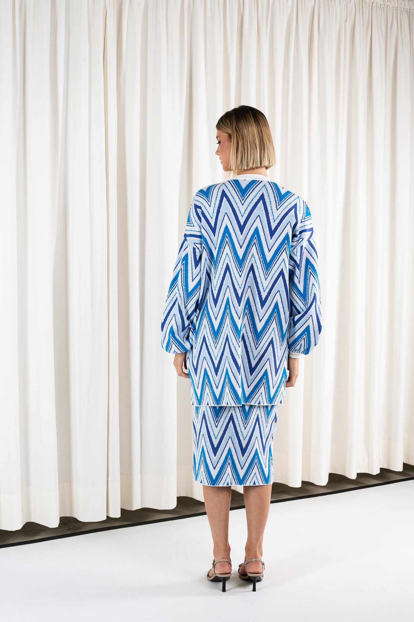 Blue symmetry cardigan