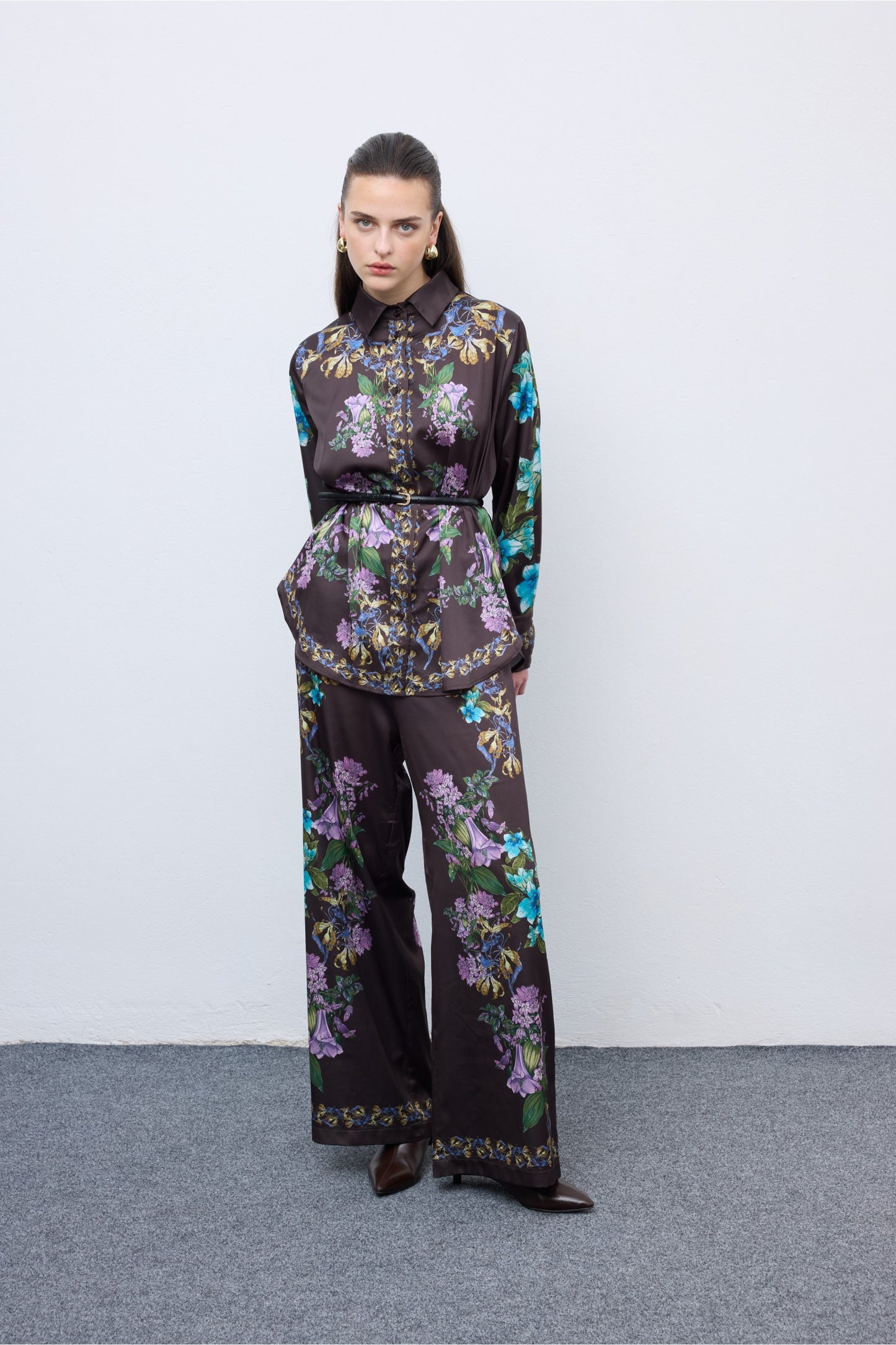 Mocha Bloom Pyjama Set