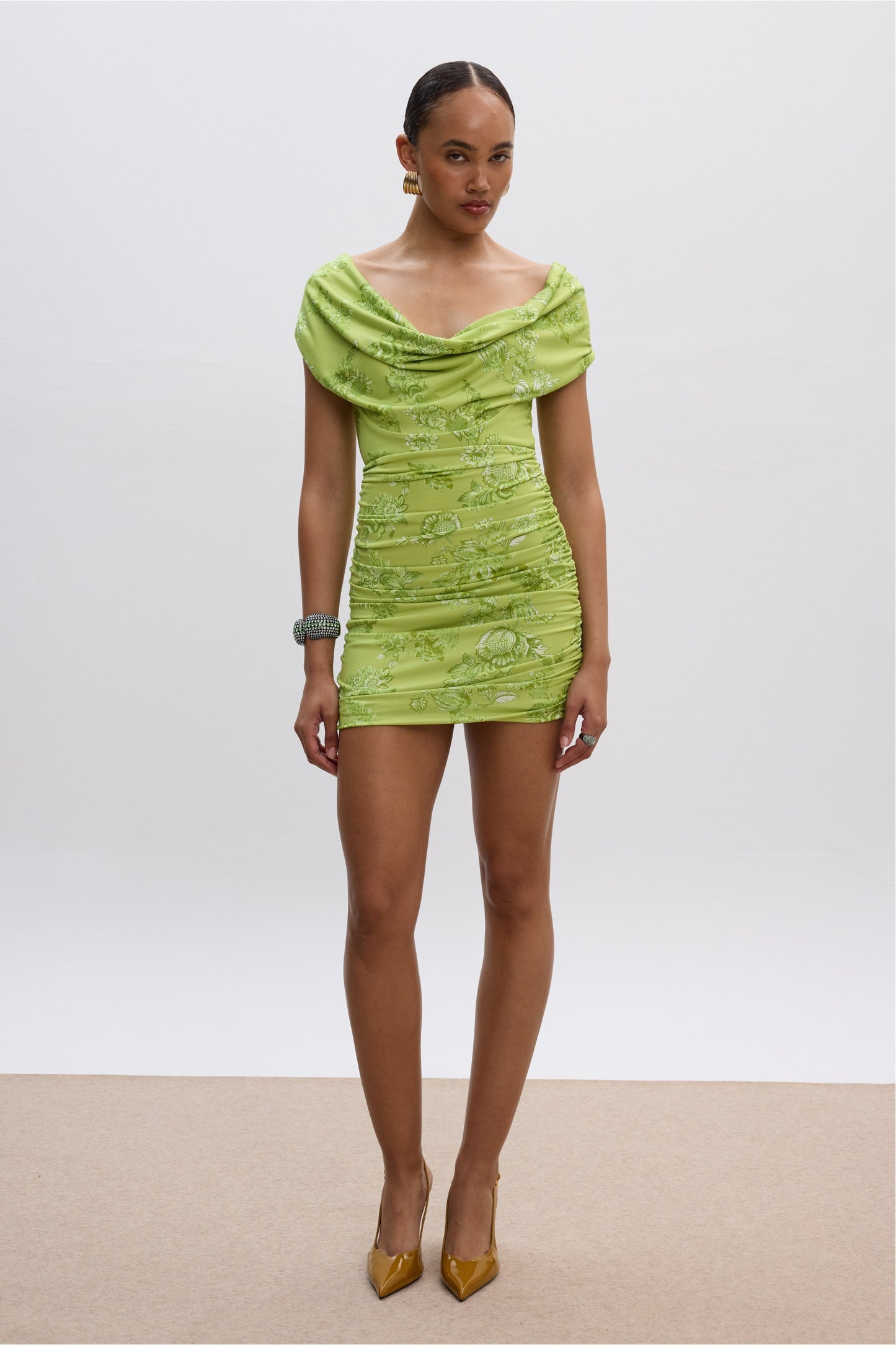 Sunny Lime Mini Polymorphic Dress