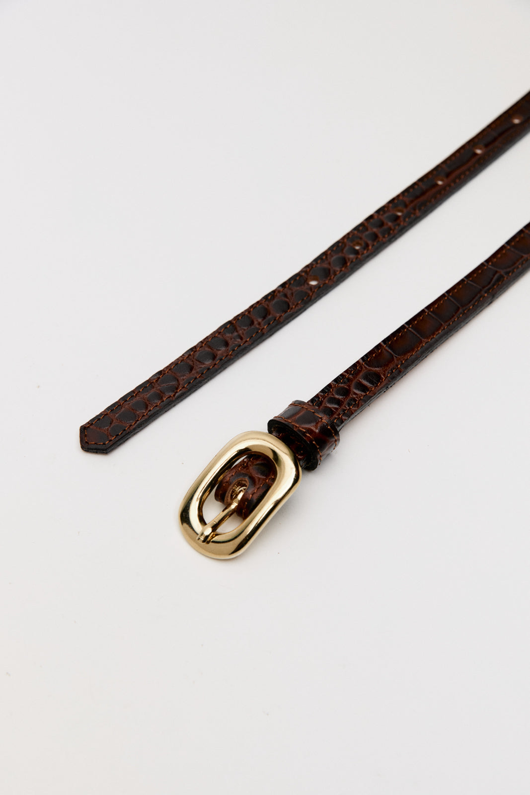 ALISON ΒΕLT (DARK BROWN CROCO)