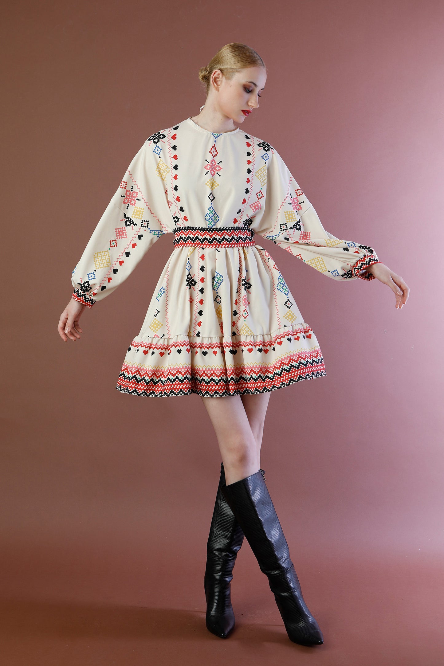 MARGOT MINI DRESS - BEIGE