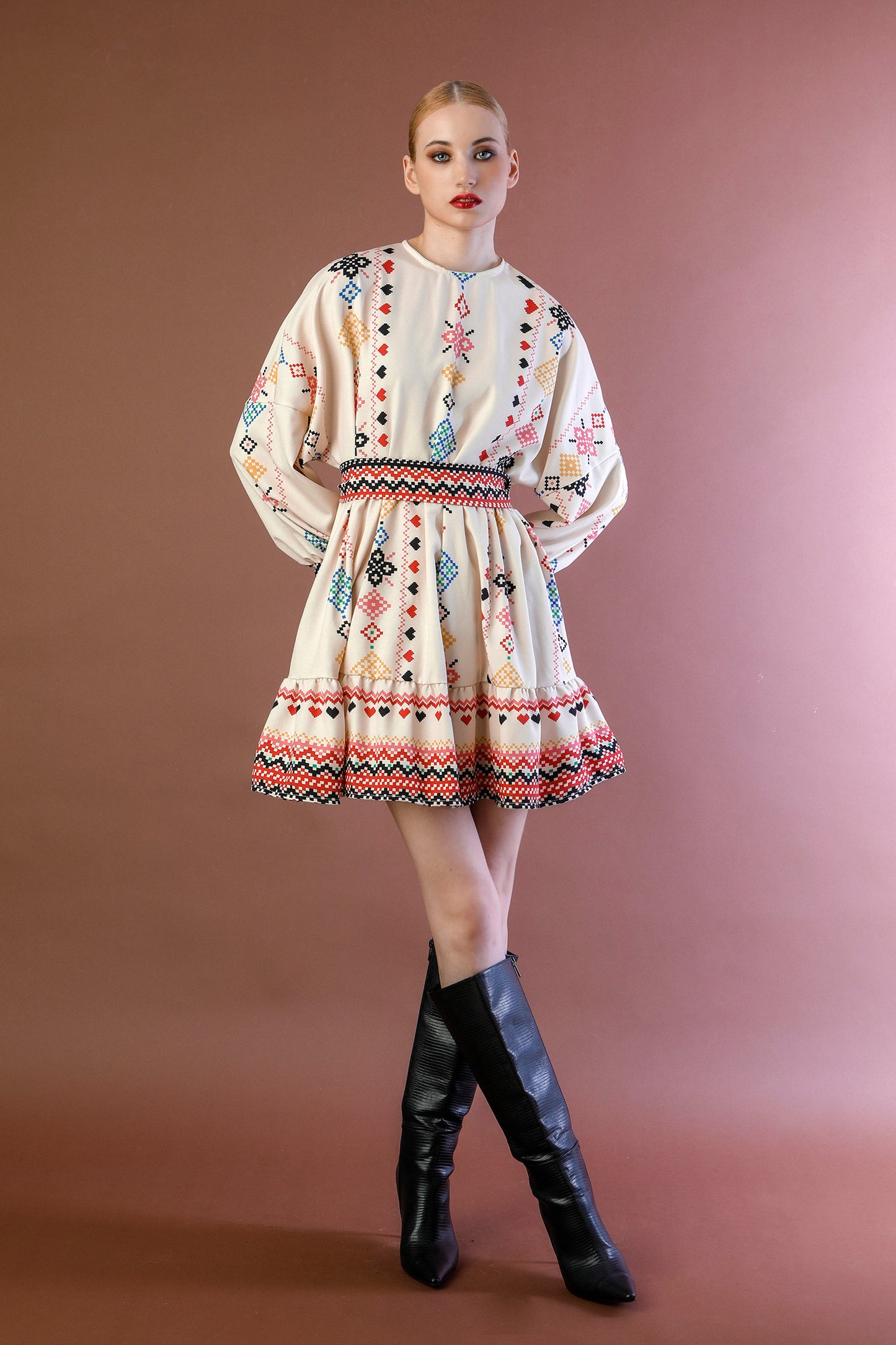MARGOT MINI DRESS - BEIGE