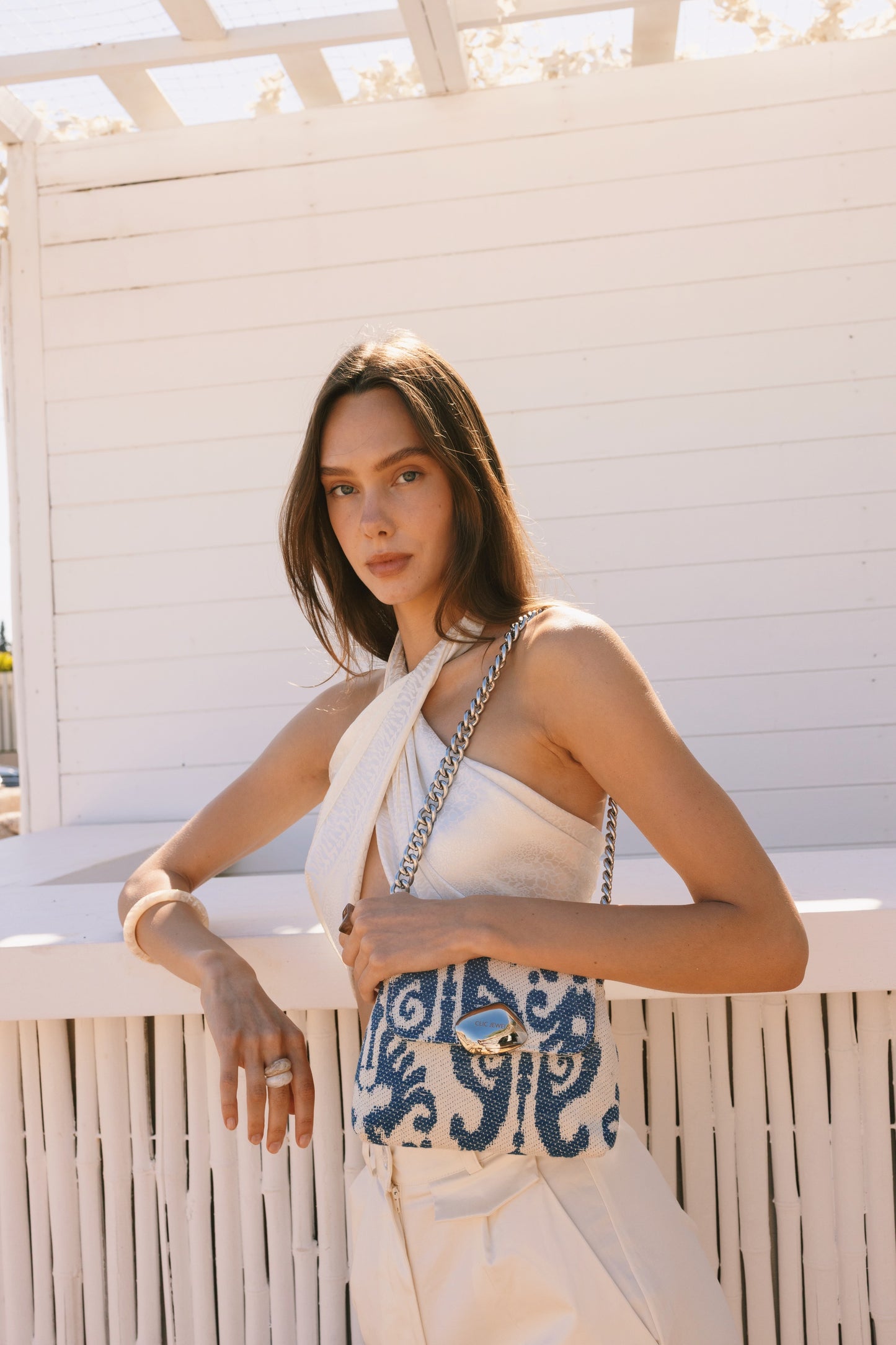 MAYA MINIBAG (blue boho fabric)