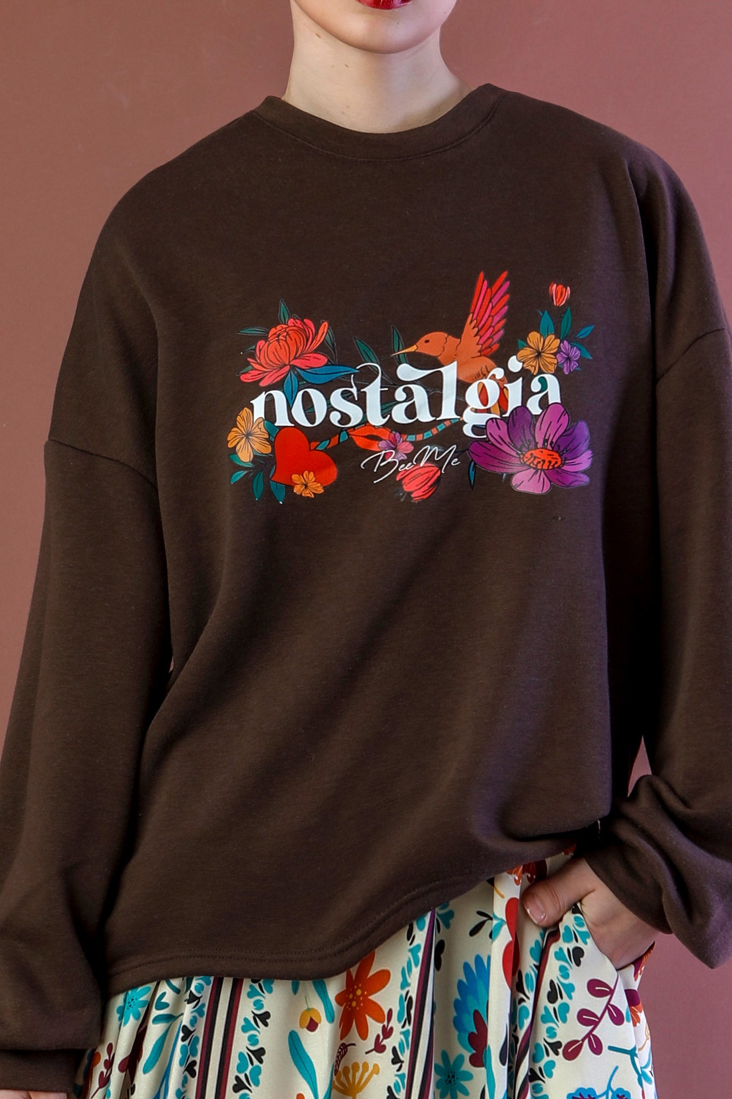 PURE ROMANCE SWEATSHIRT BROWN