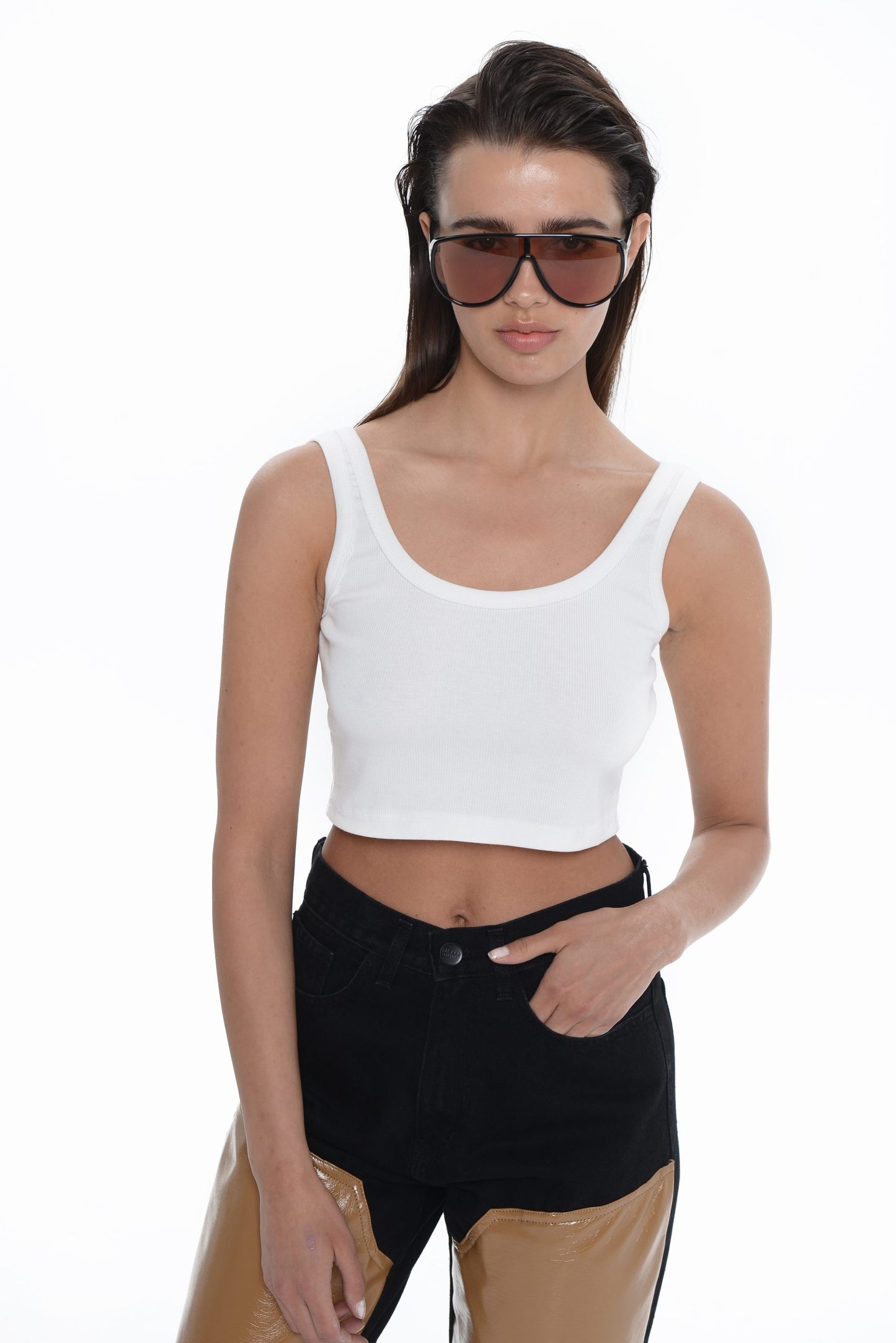 Mariliza Bamboo Crop Top White