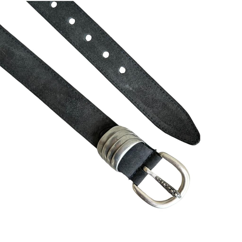 Marianna Grey Leather Belt