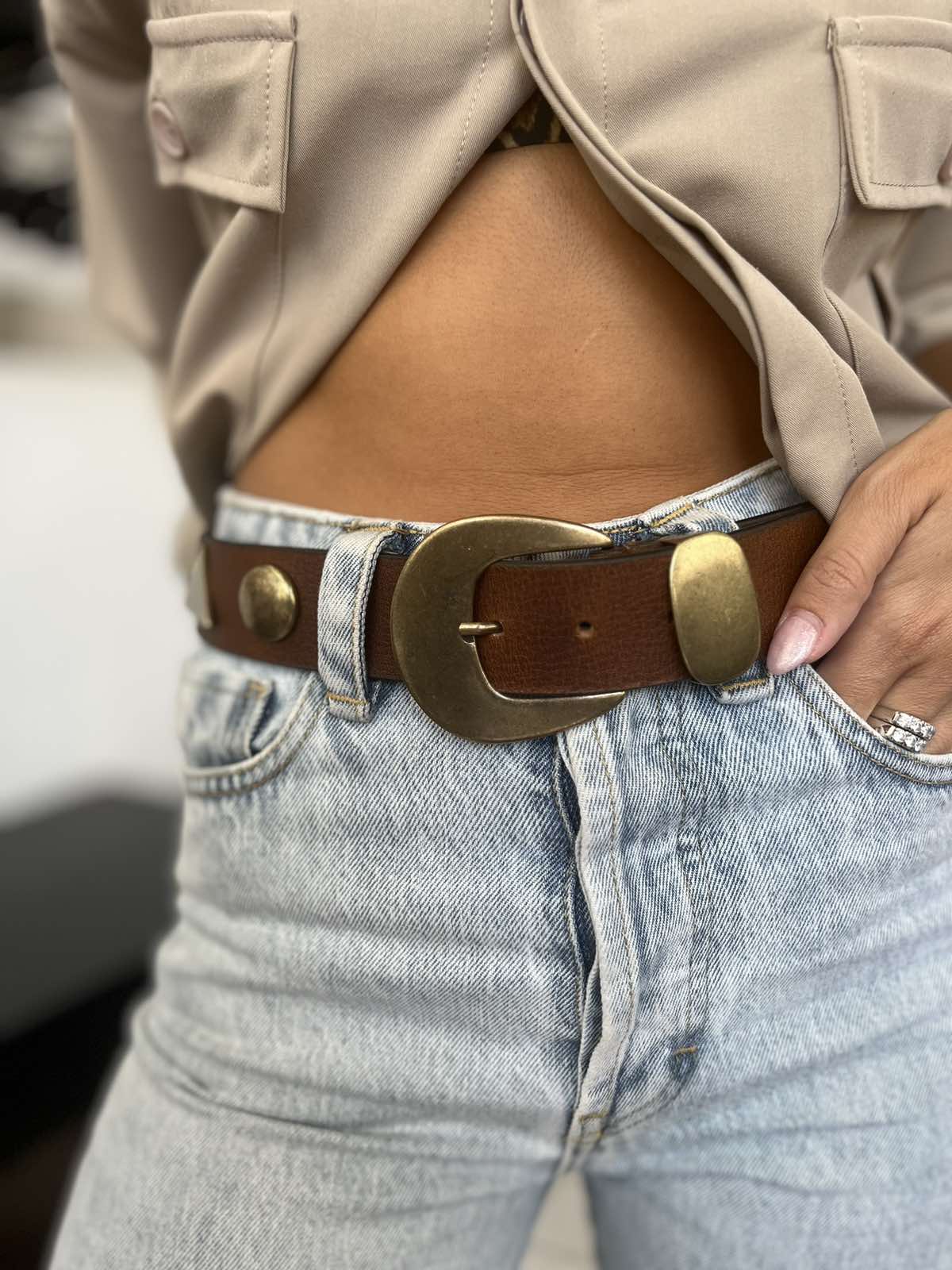 Brown Leather Belt
